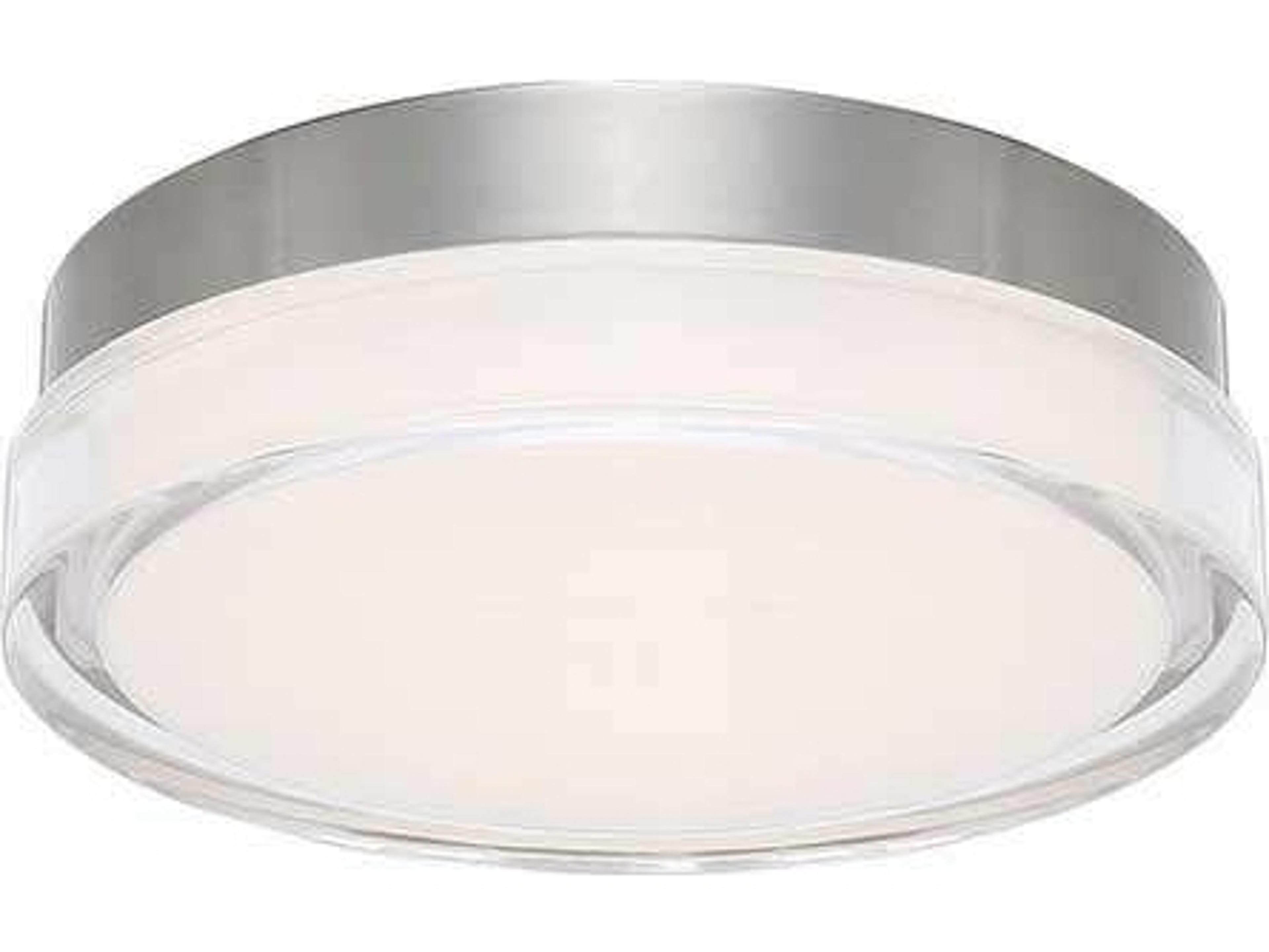 dweLED by WAC Lighting Dot 1-Light Stainless Steel LED Round Flush Mount