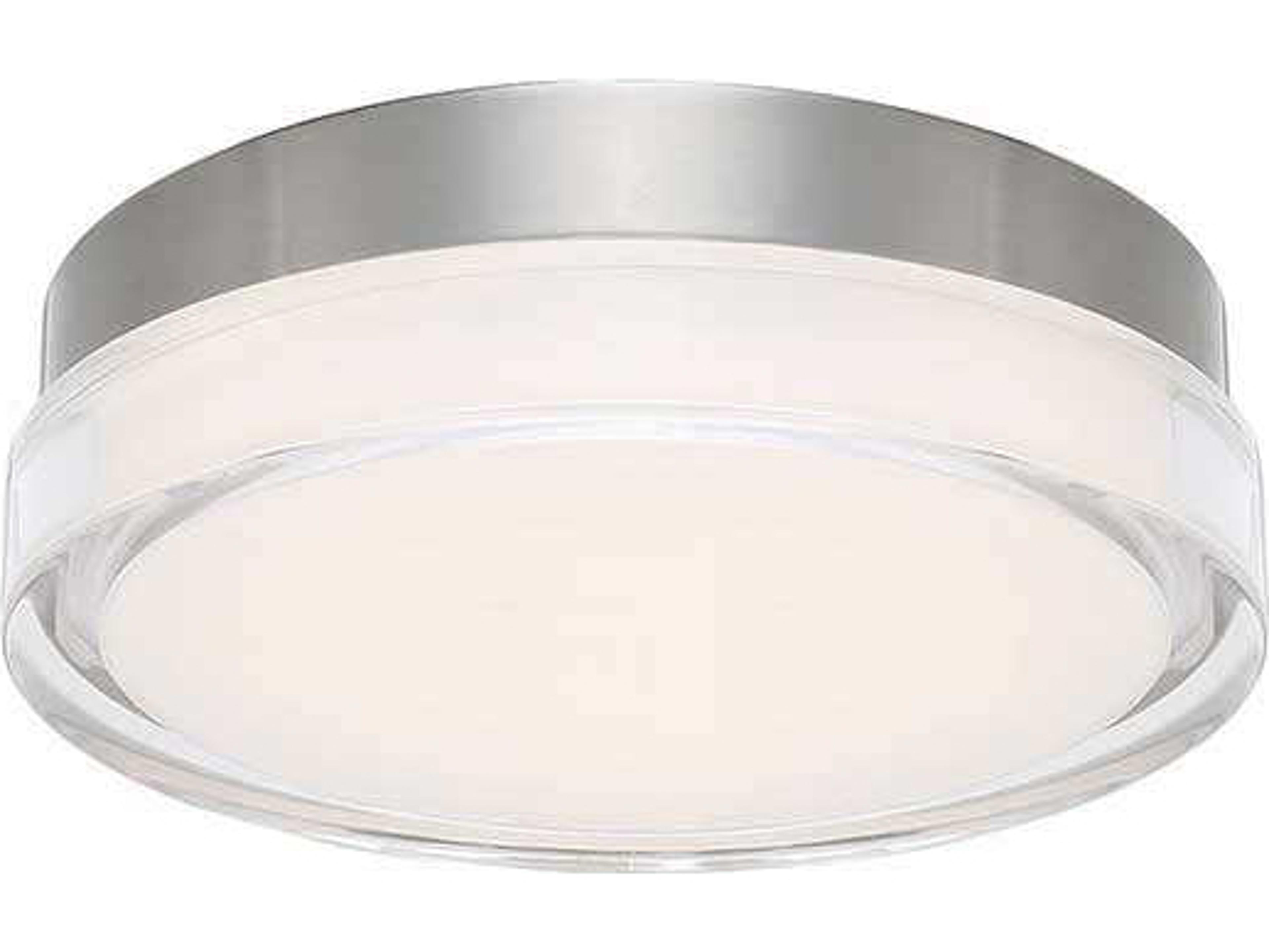 dweLED by WAC Lighting Dot 1-Light Stainless Steel LED Round Flush Mount