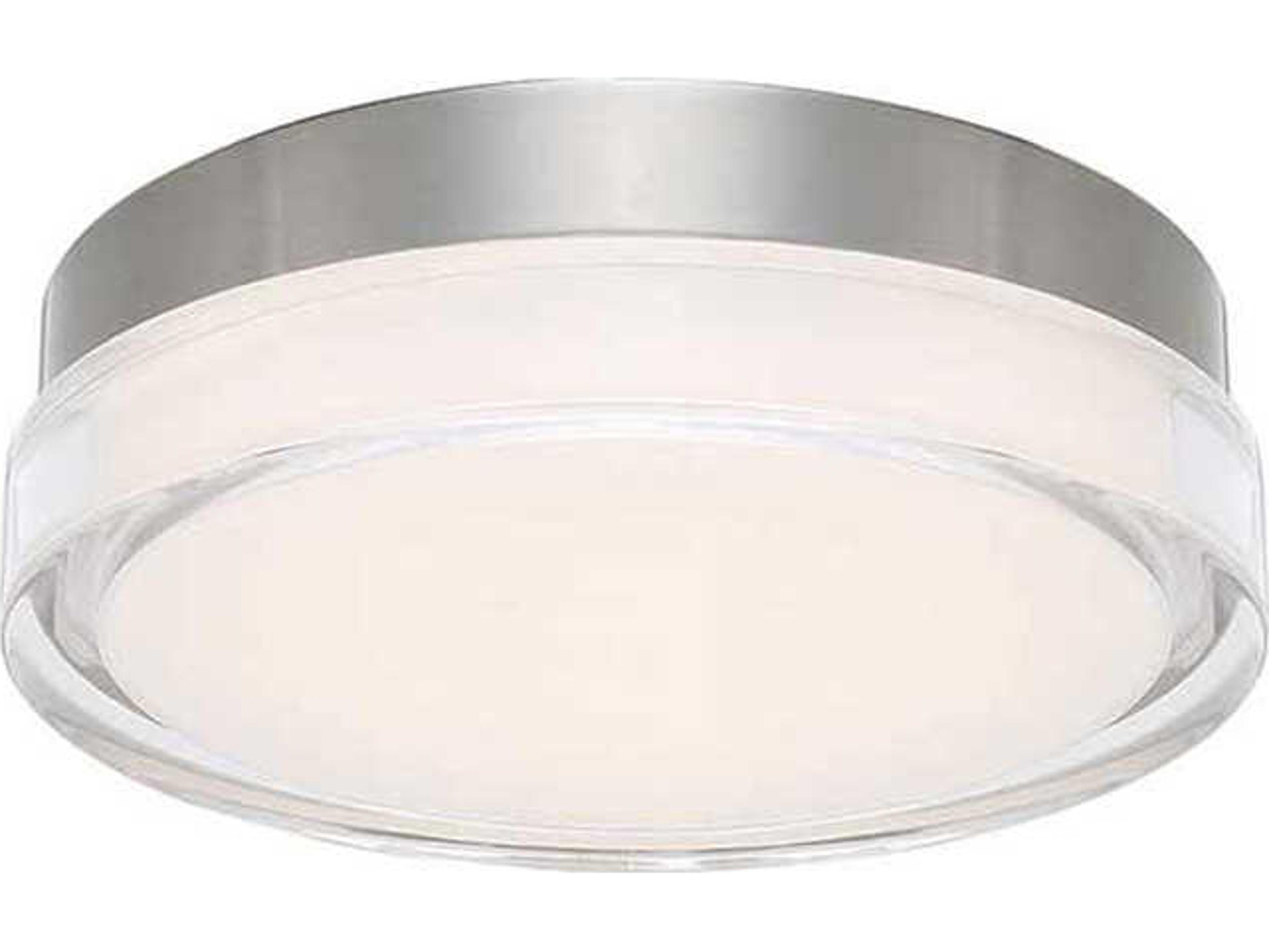 dweLED by WAC Lighting Dot 1-Light Stainless Steel LED Round Flush Mount