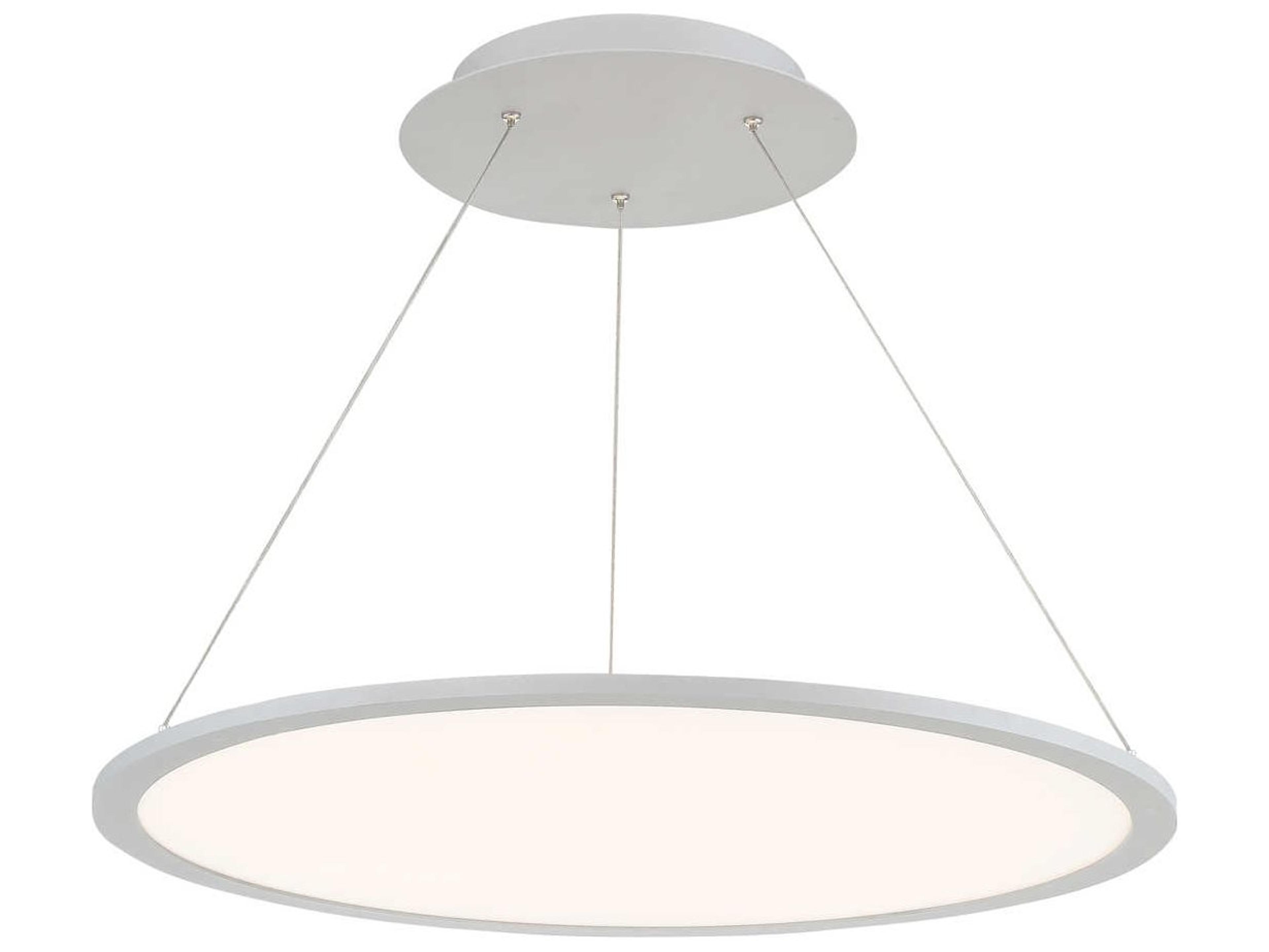 dweLED by WAC Lighting Illusion 1-Light Titanium Silver LED Linear Round Pendant