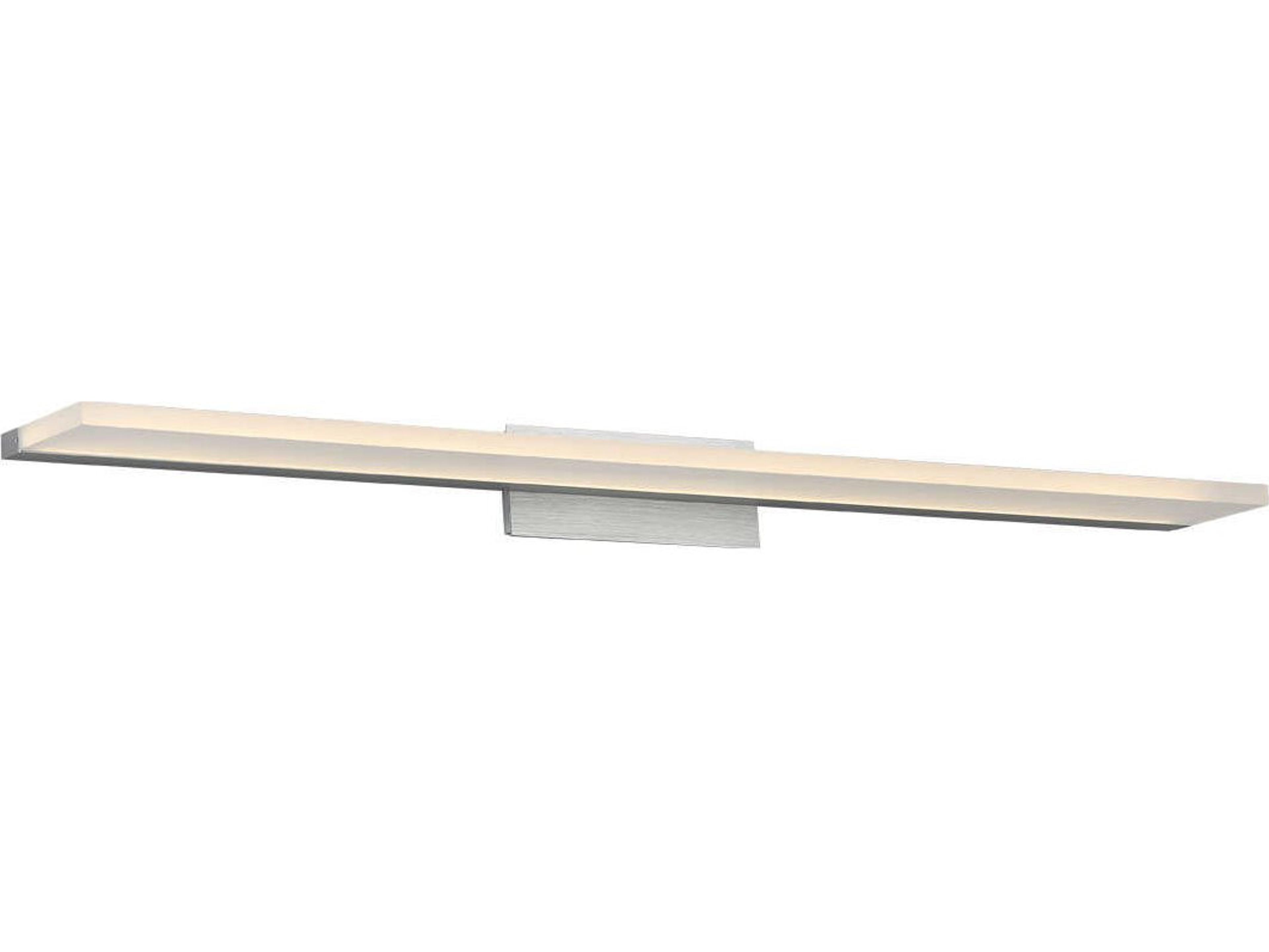 dweLED by WAC Lighting Level 1-Light Brushed Aluminum Gray LED Vanity Light