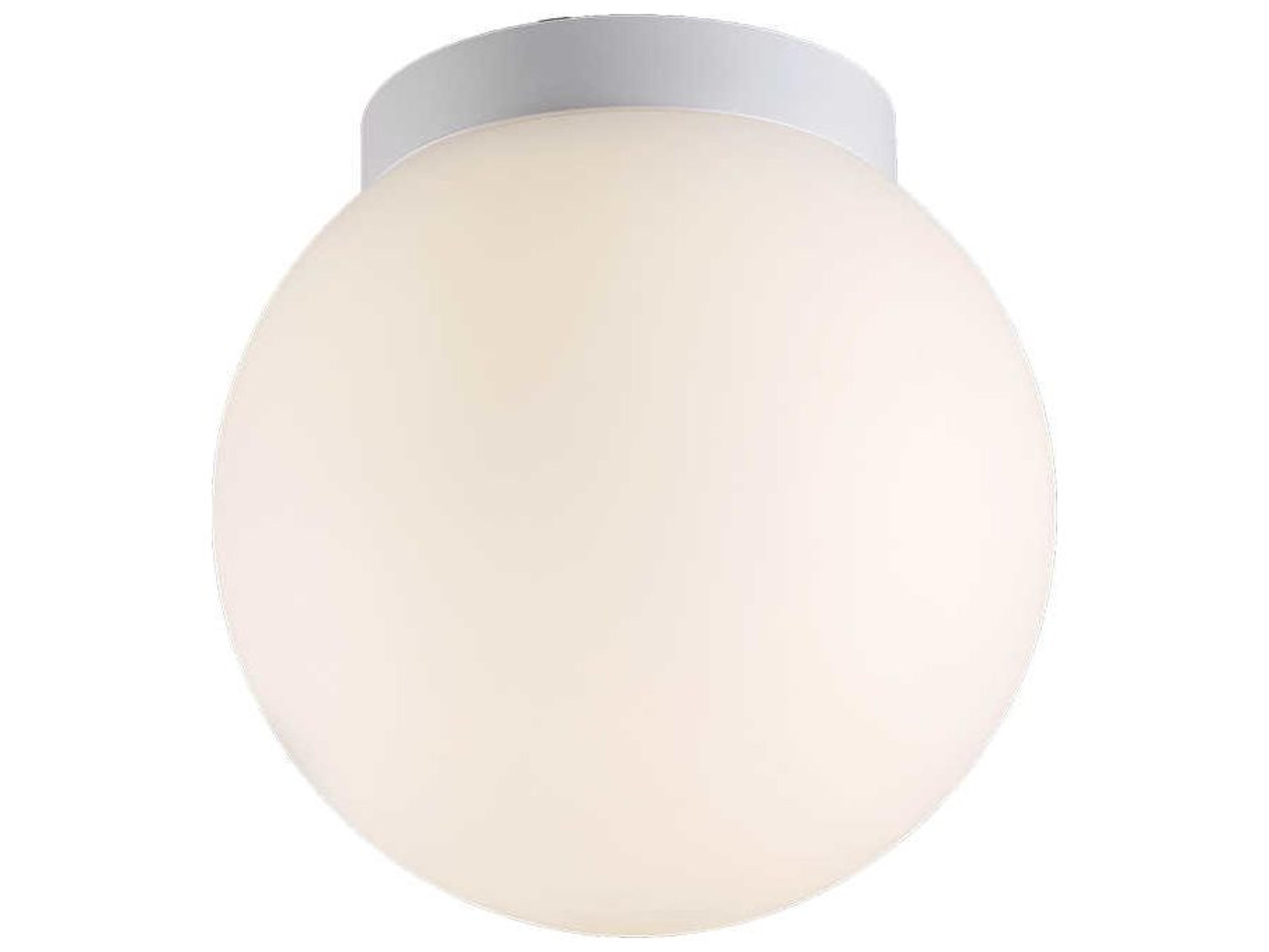 dweLED by WAC Lighting Niveous 1-Light White Glass LED Globe Flush Mount