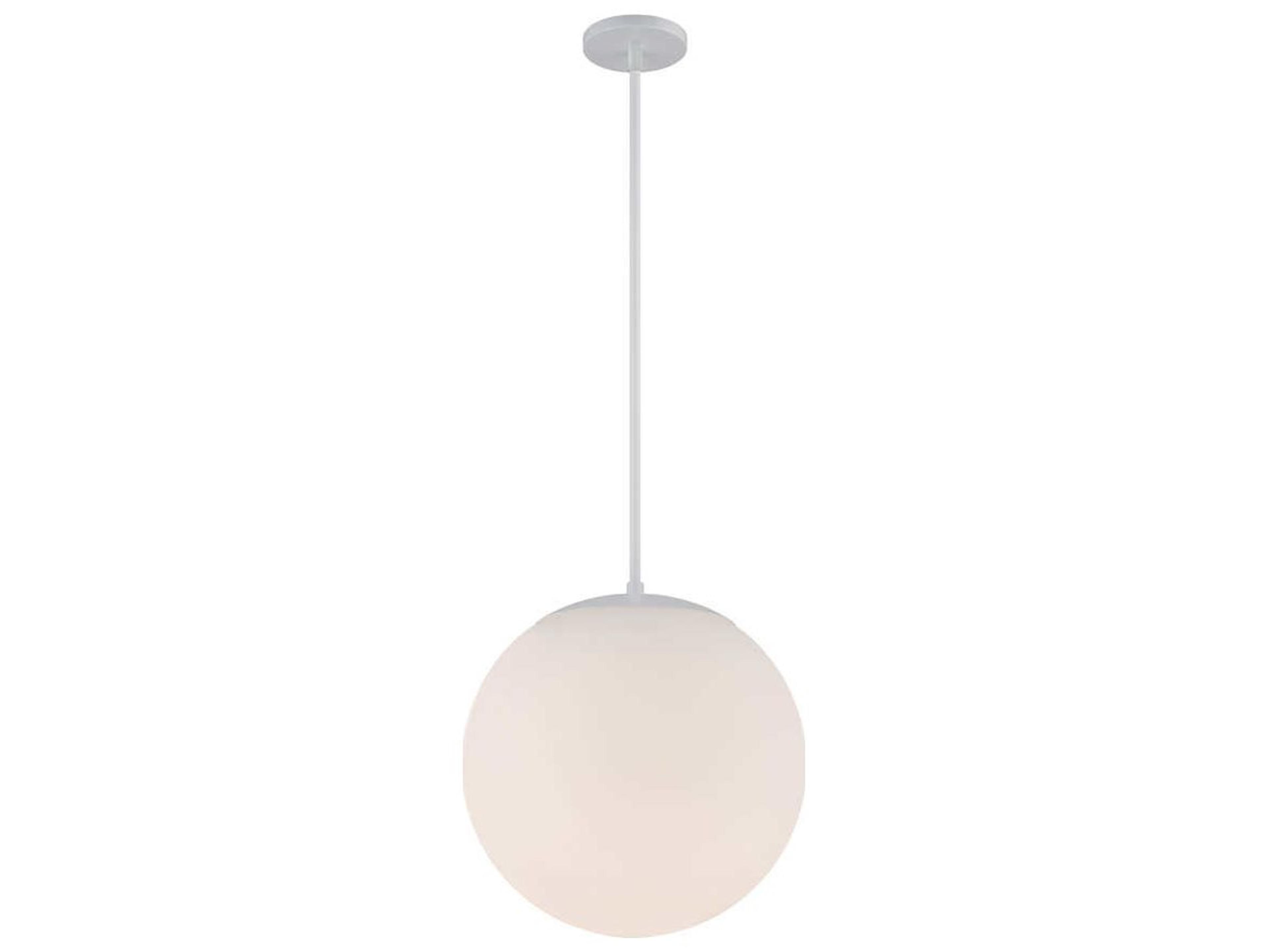 dweLED by WAC Lighting Niveous 1-Light White Glass LED Globe Pendant