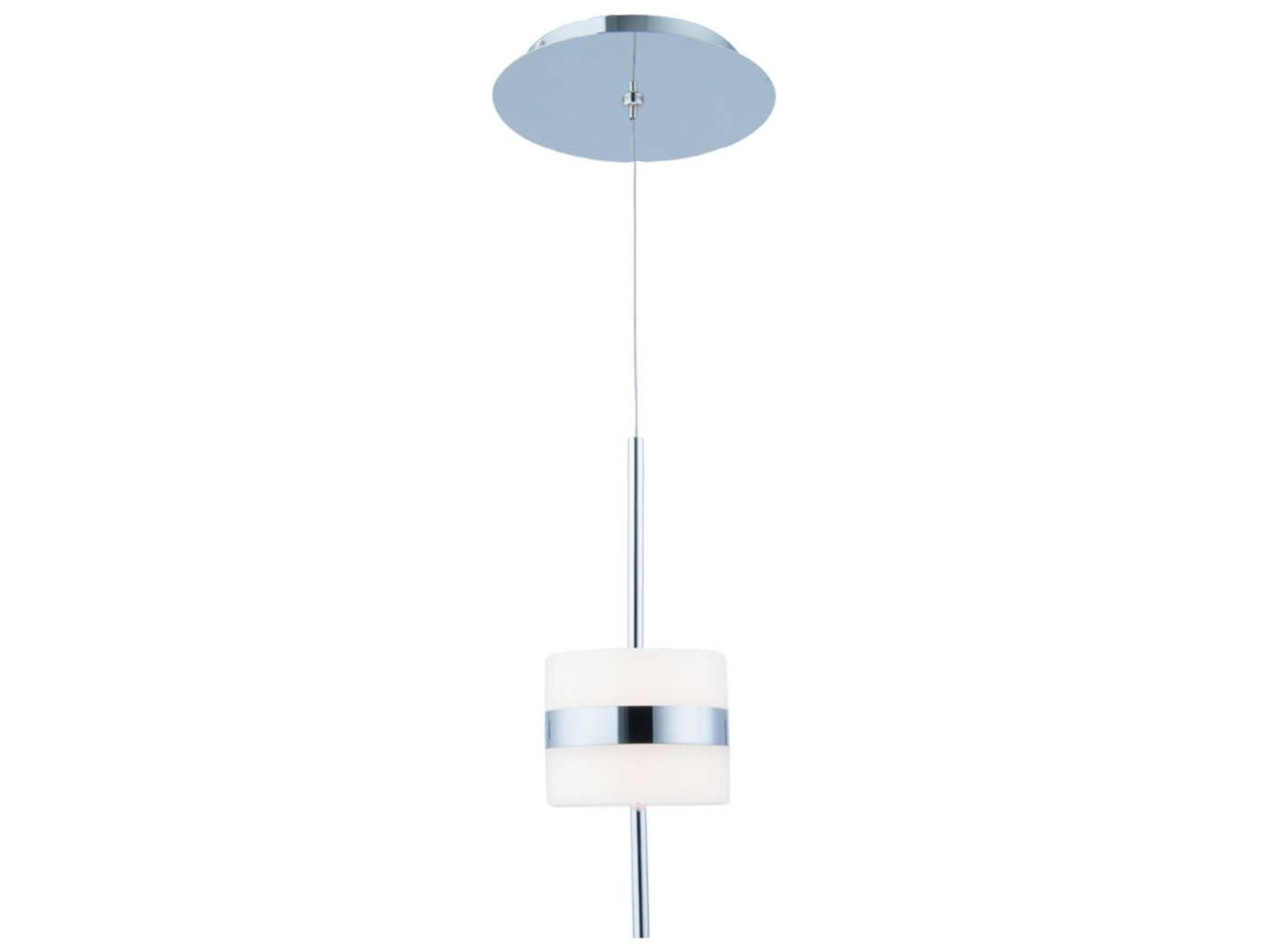 dweLED by WAC Lighting Smore 1-Light Chrome LED Cylinder Mini Pendant