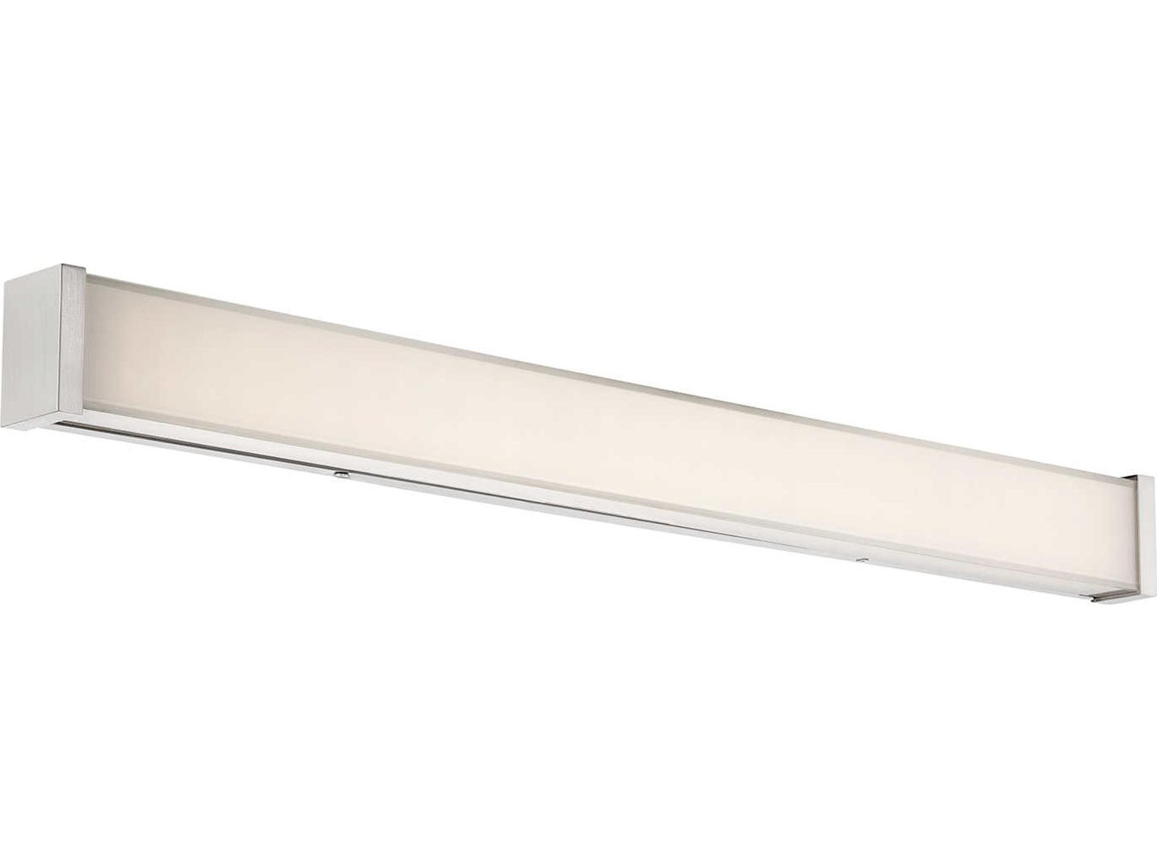 dweLED by WAC Lighting Svelte 1-Light Brushed Nickel Glass LED Vanity Light