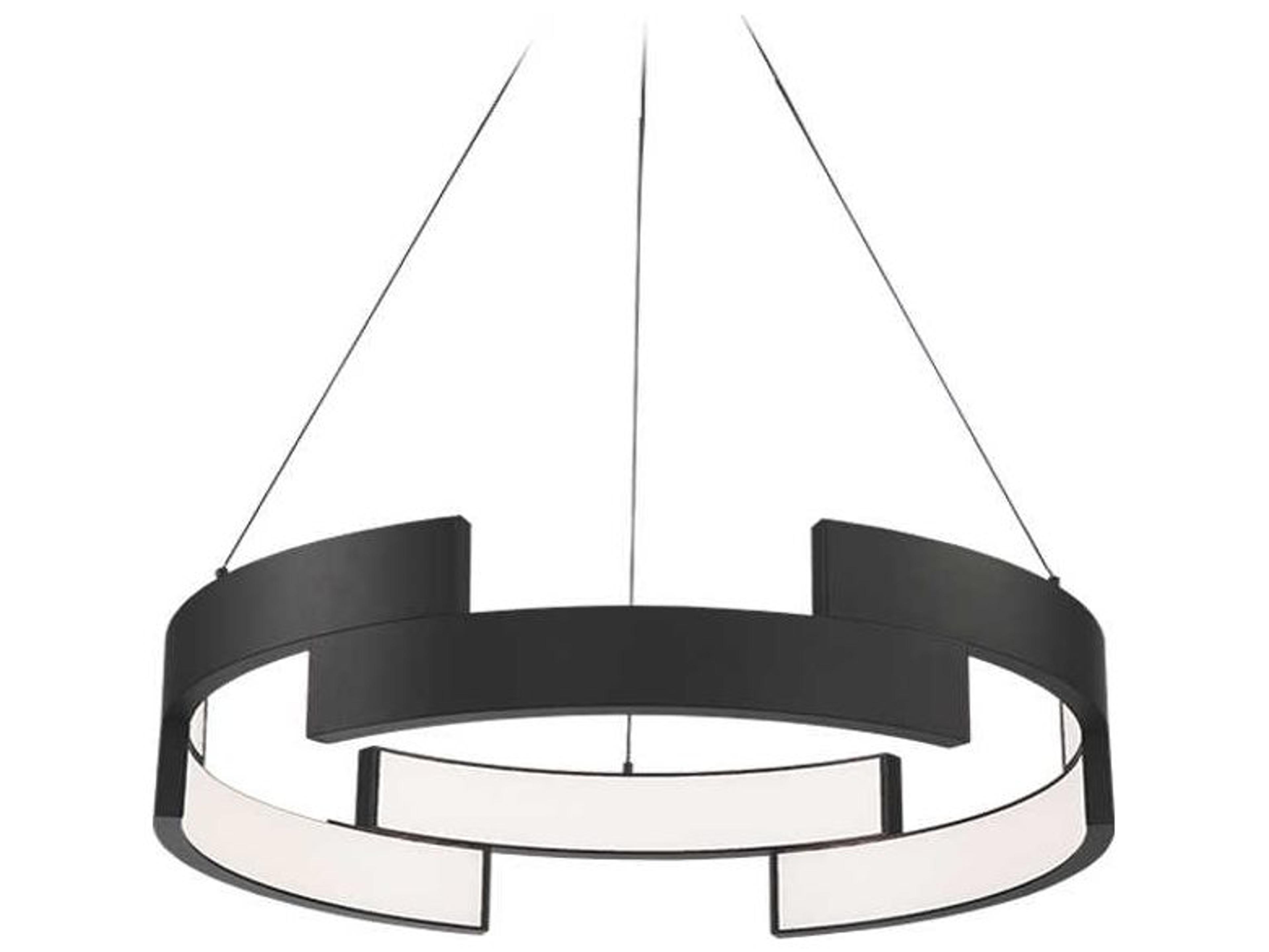 dweLED by WAC Lighting Trap 1-Light Black LED Geometric Pendant