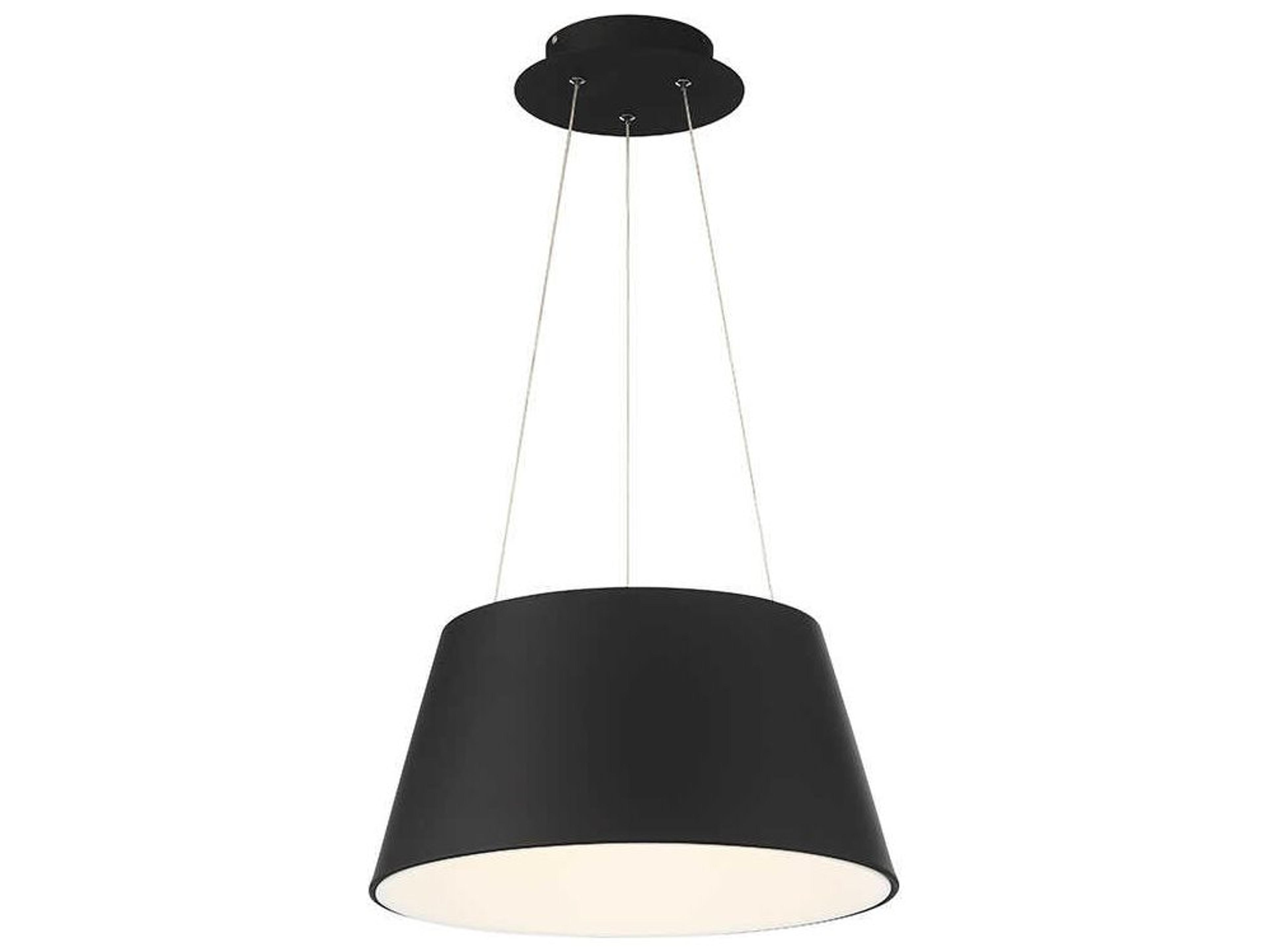 dweLED by WAC Lighting Vida 1-Light Black LED Drum Pendant