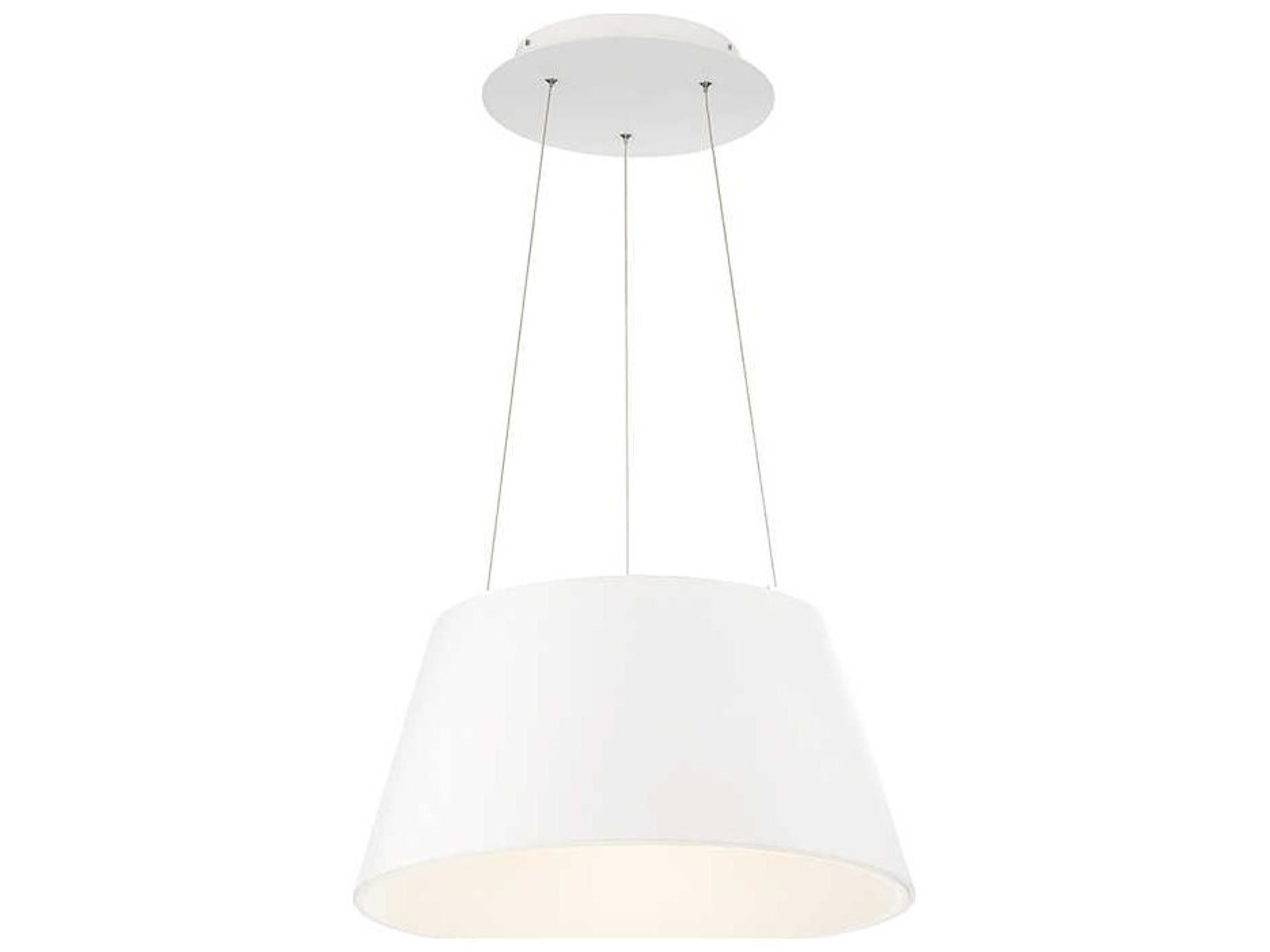 dweLED by WAC Lighting Vida 1-Light White LED Drum Pendant