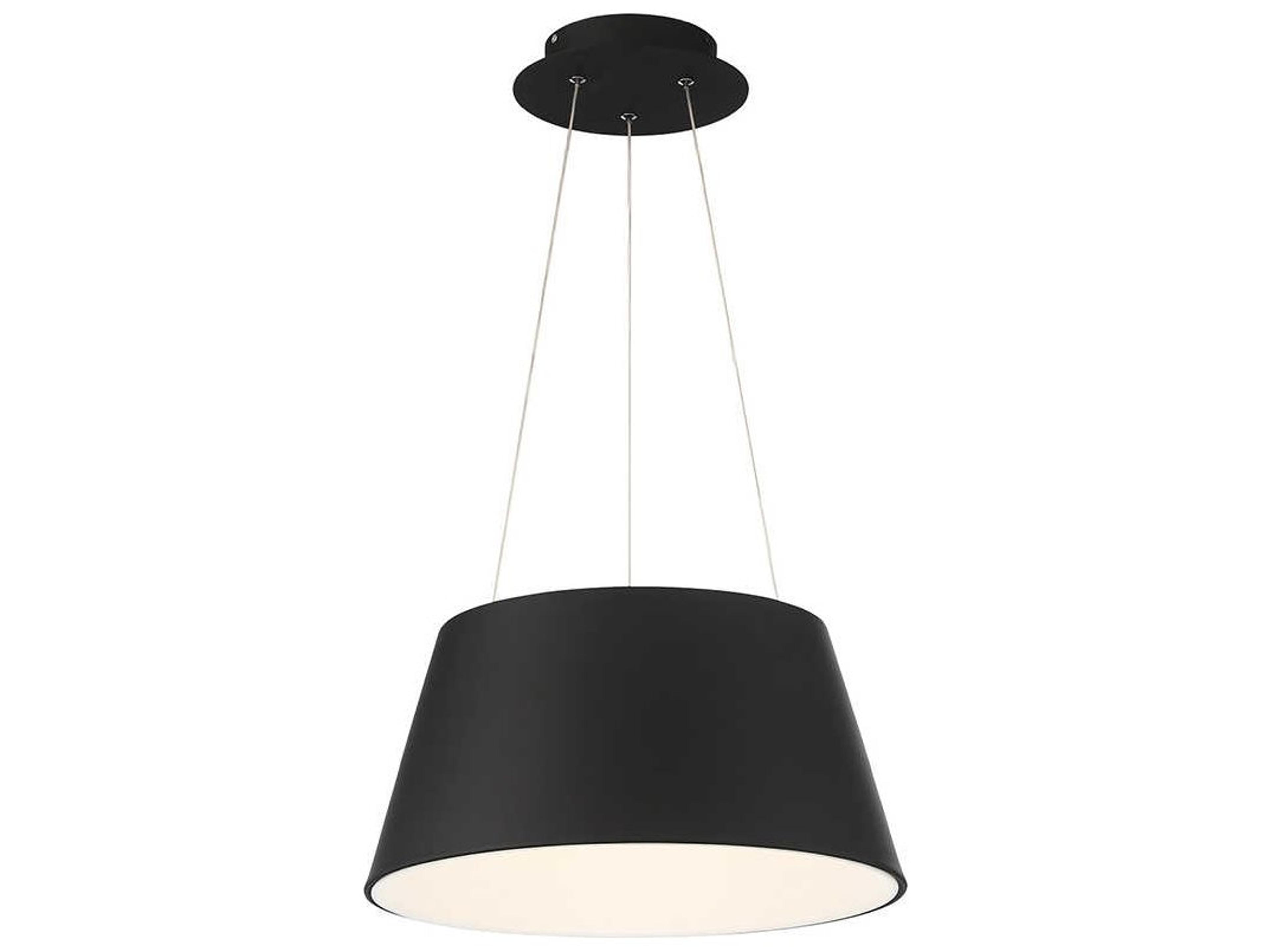 dweLED by WAC Lighting Vida 1-Light Black LED Drum Pendant