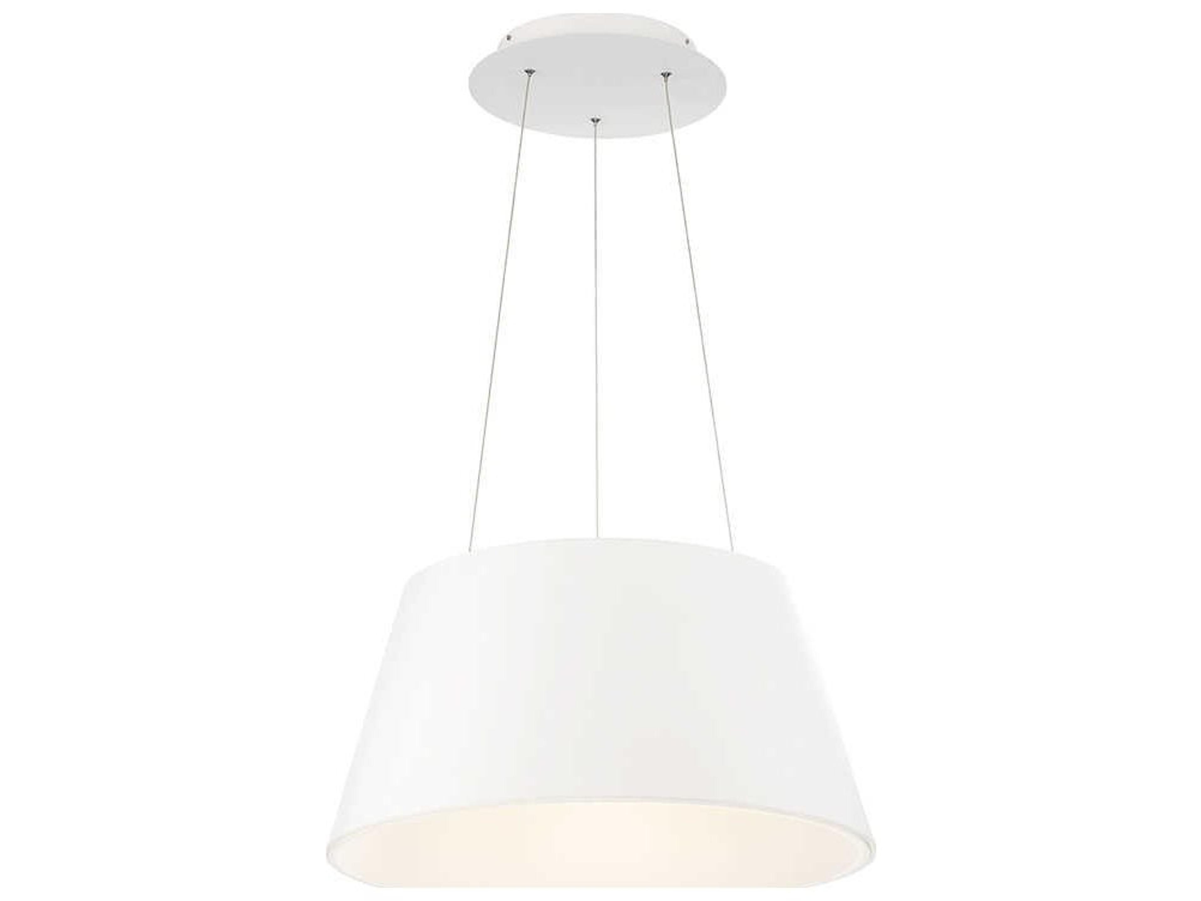 dweLED by WAC Lighting Vida 1-Light White LED Drum Pendant