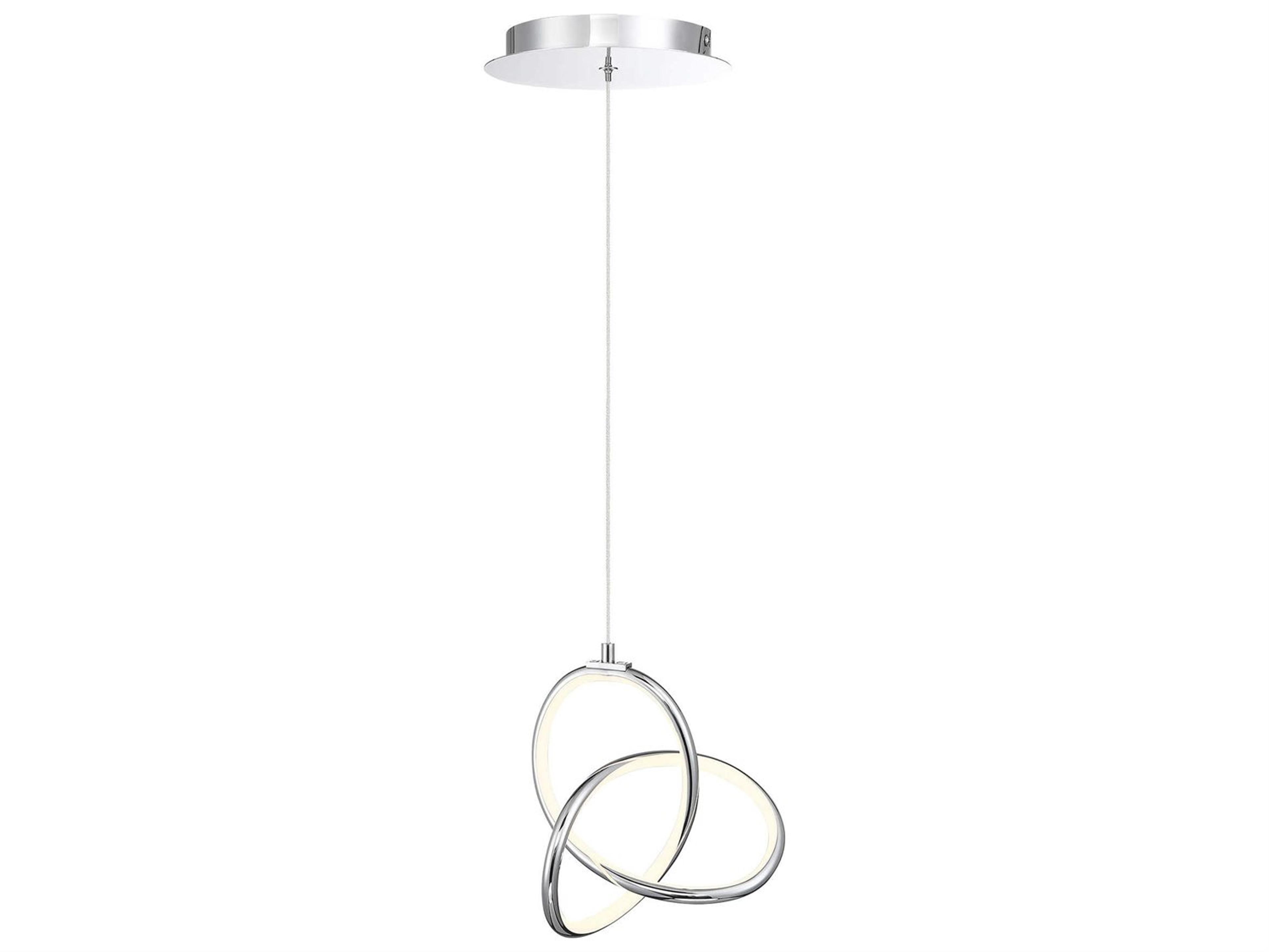 dweLED by WAC Lighting Vornado 1-Light Chrome LED Geometric Pendant