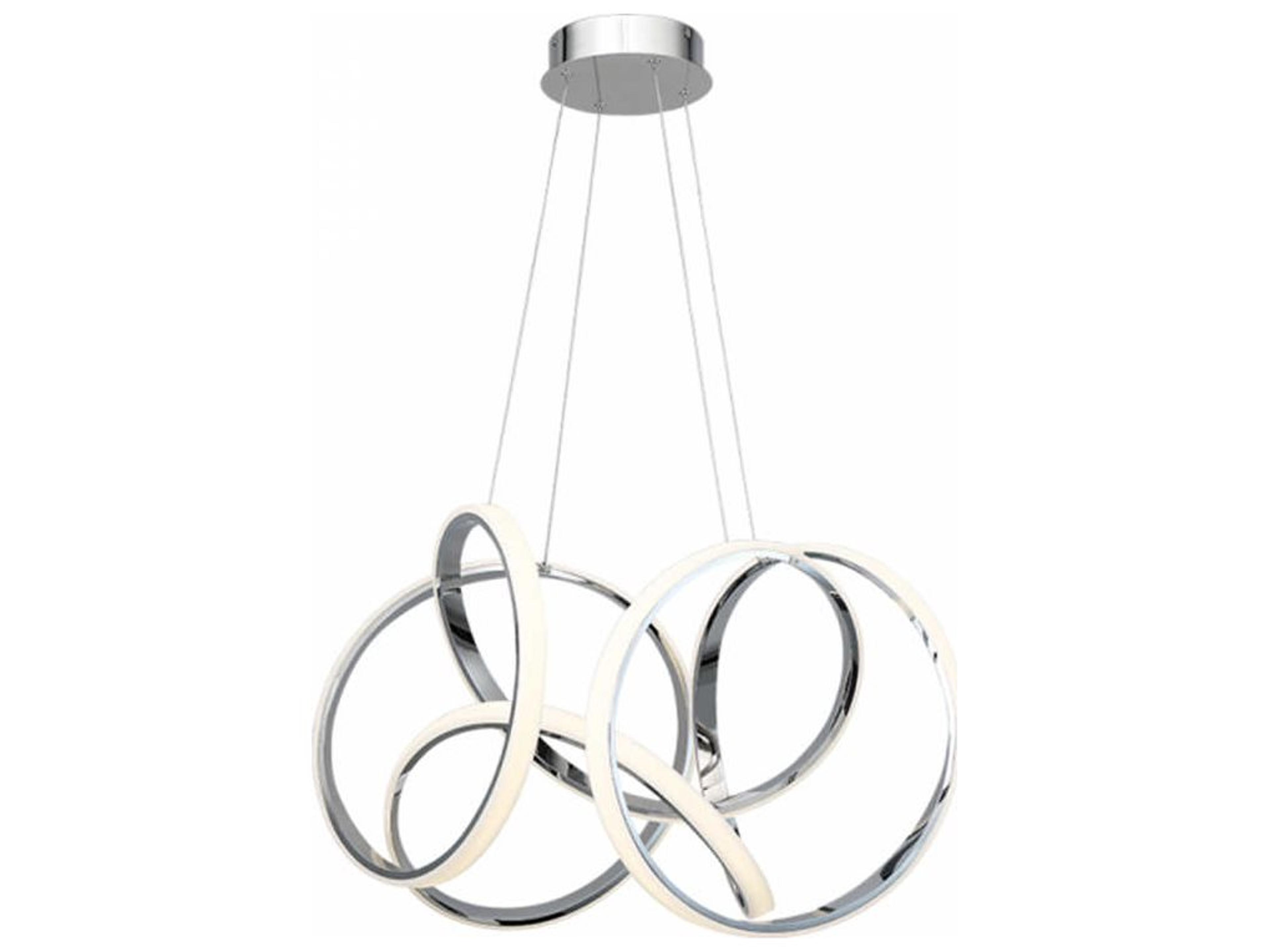 dweLED by WAC Lighting Vornado 1-Light Chrome LED Geometric Pendant