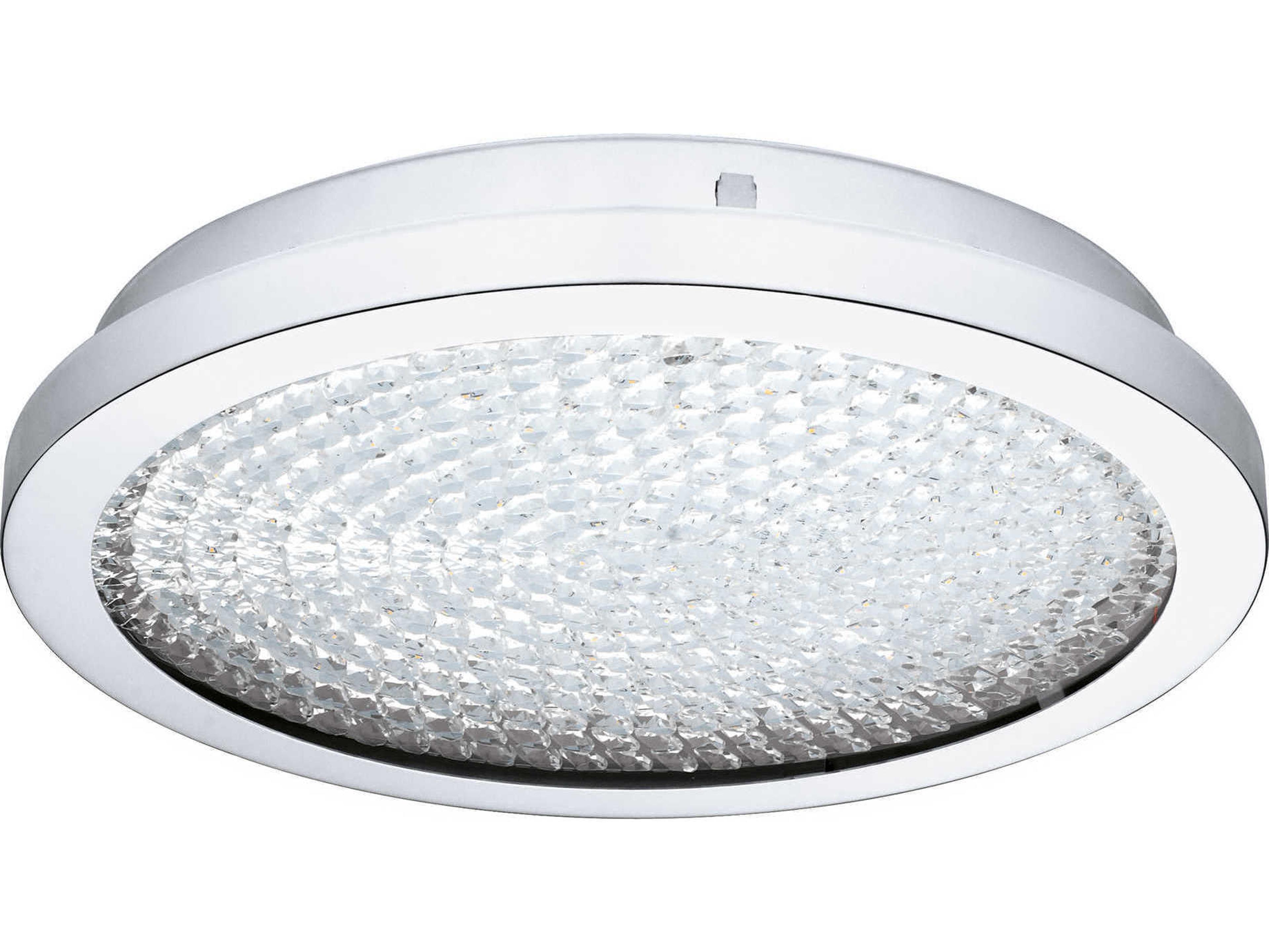 Eglo Arezzo 1-Light Chrome Round Flush Mount