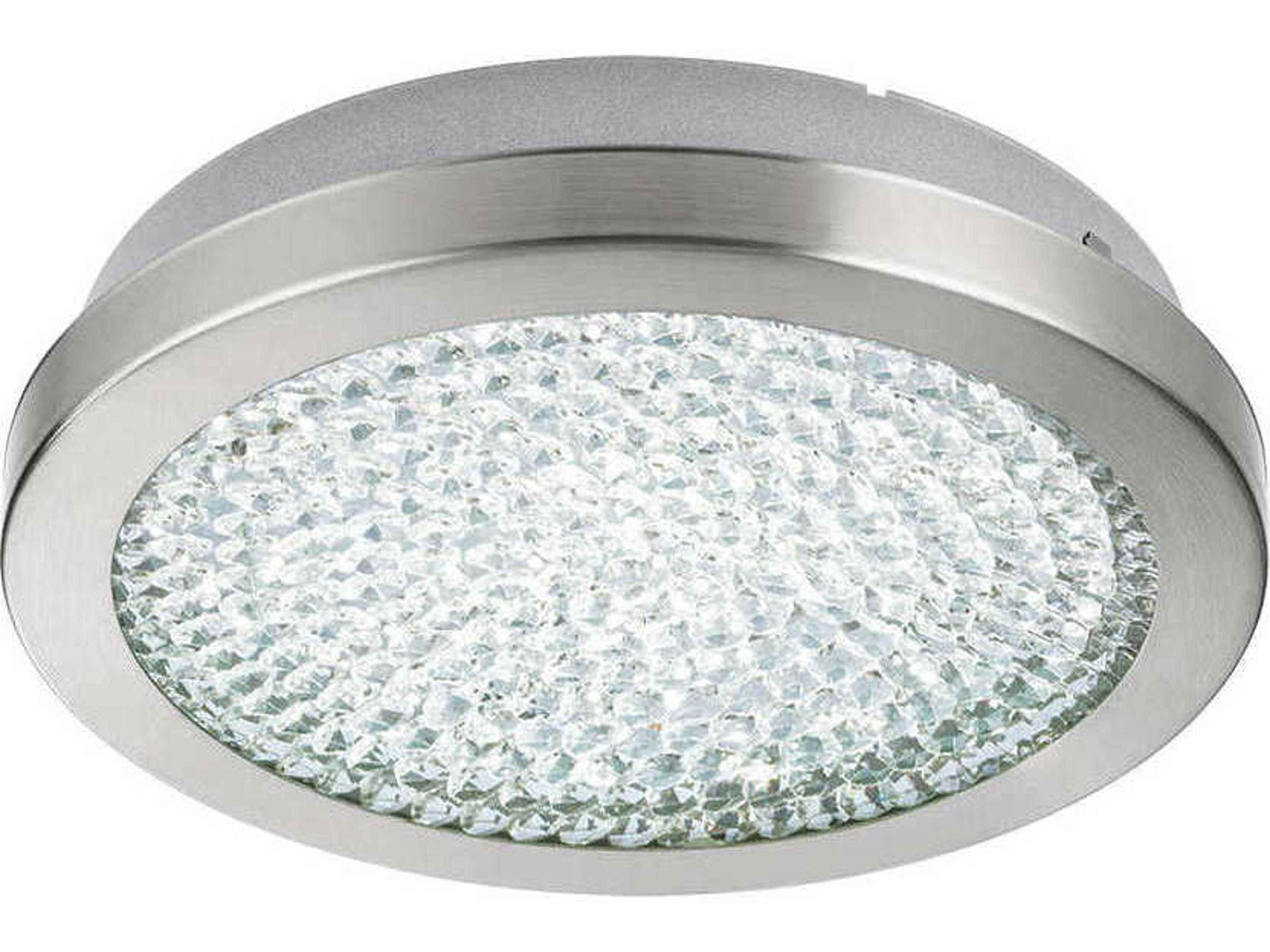 Eglo Arezzo 1-Light Matte Nickel Round Flush Mount