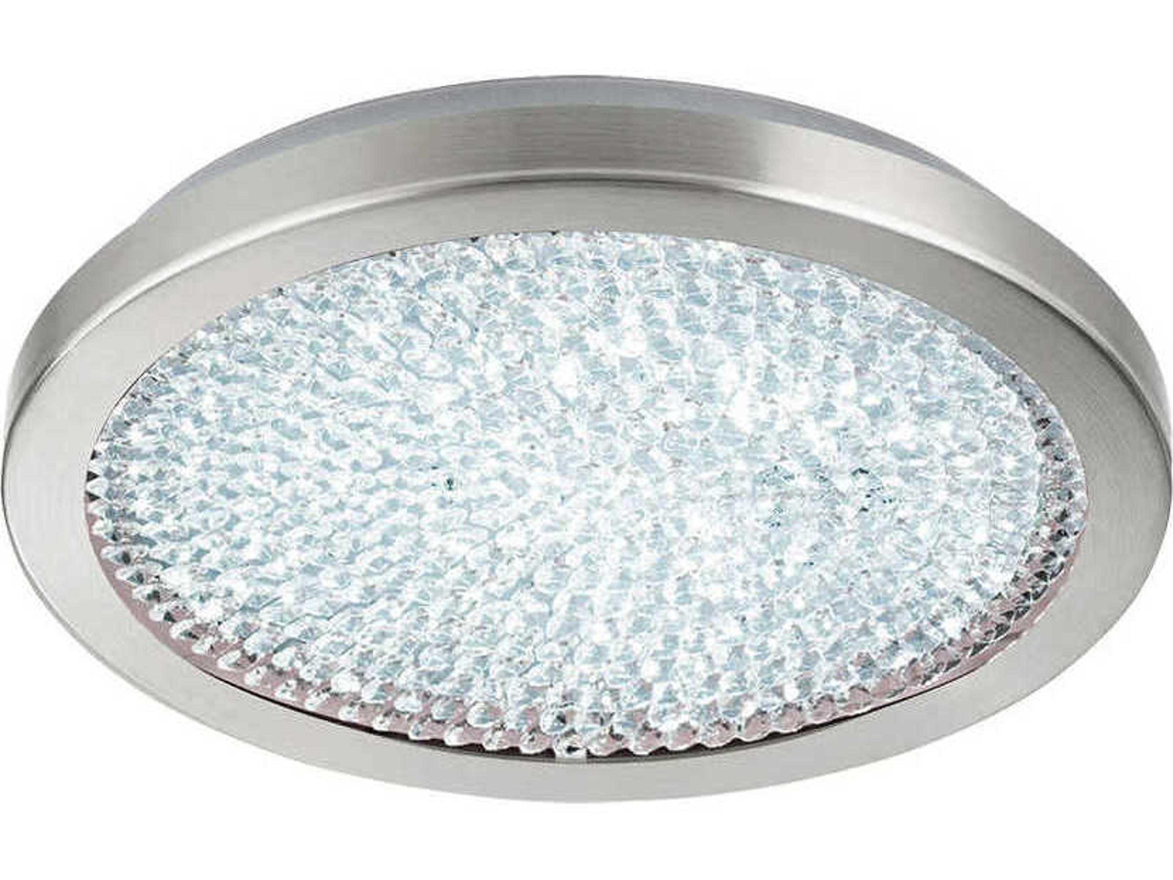 Eglo Arezzo 1-Light Matte Nickel Round Flush Mount