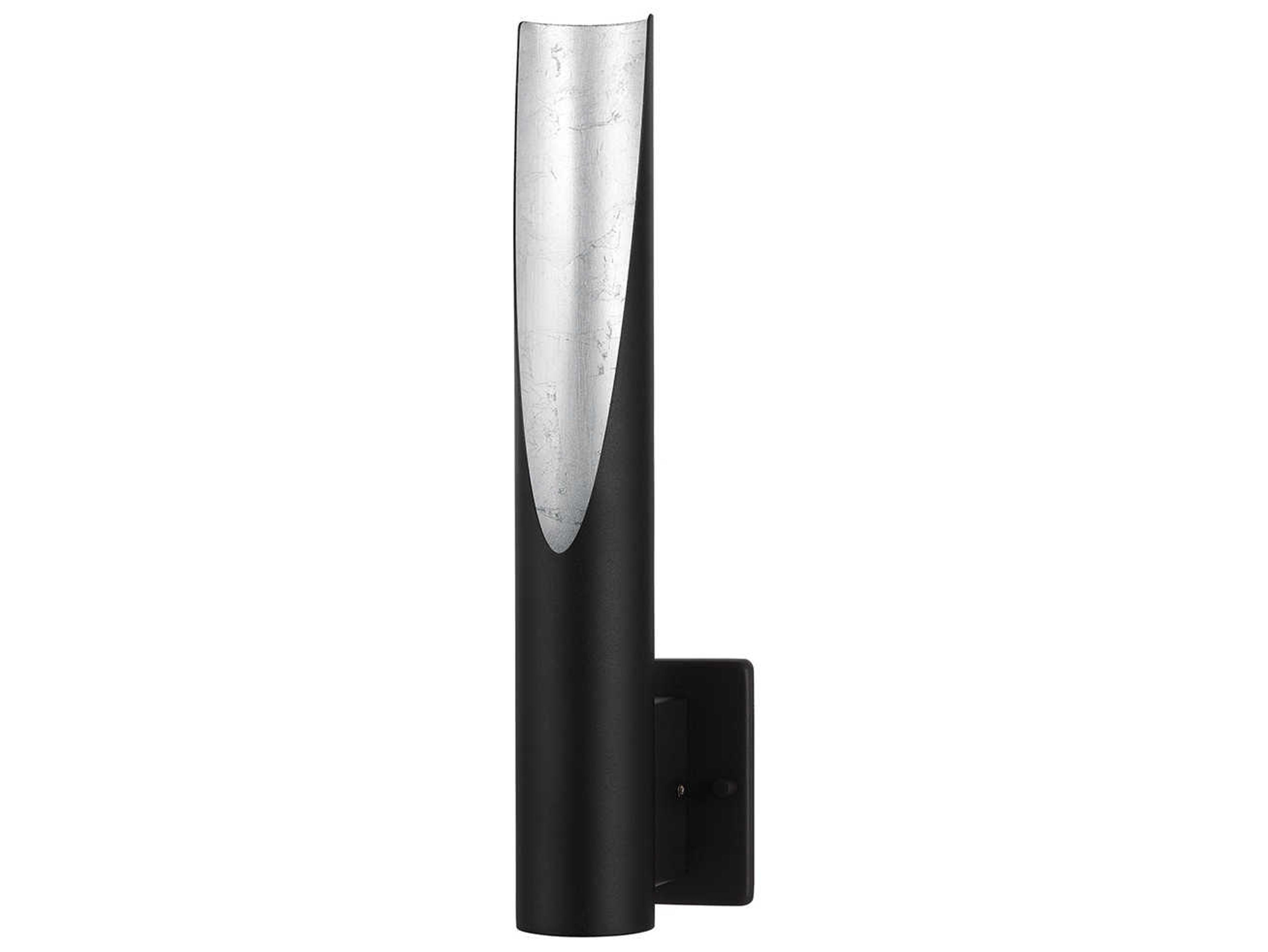Eglo Barbotto 1-Light Black Silver Wall Sconce