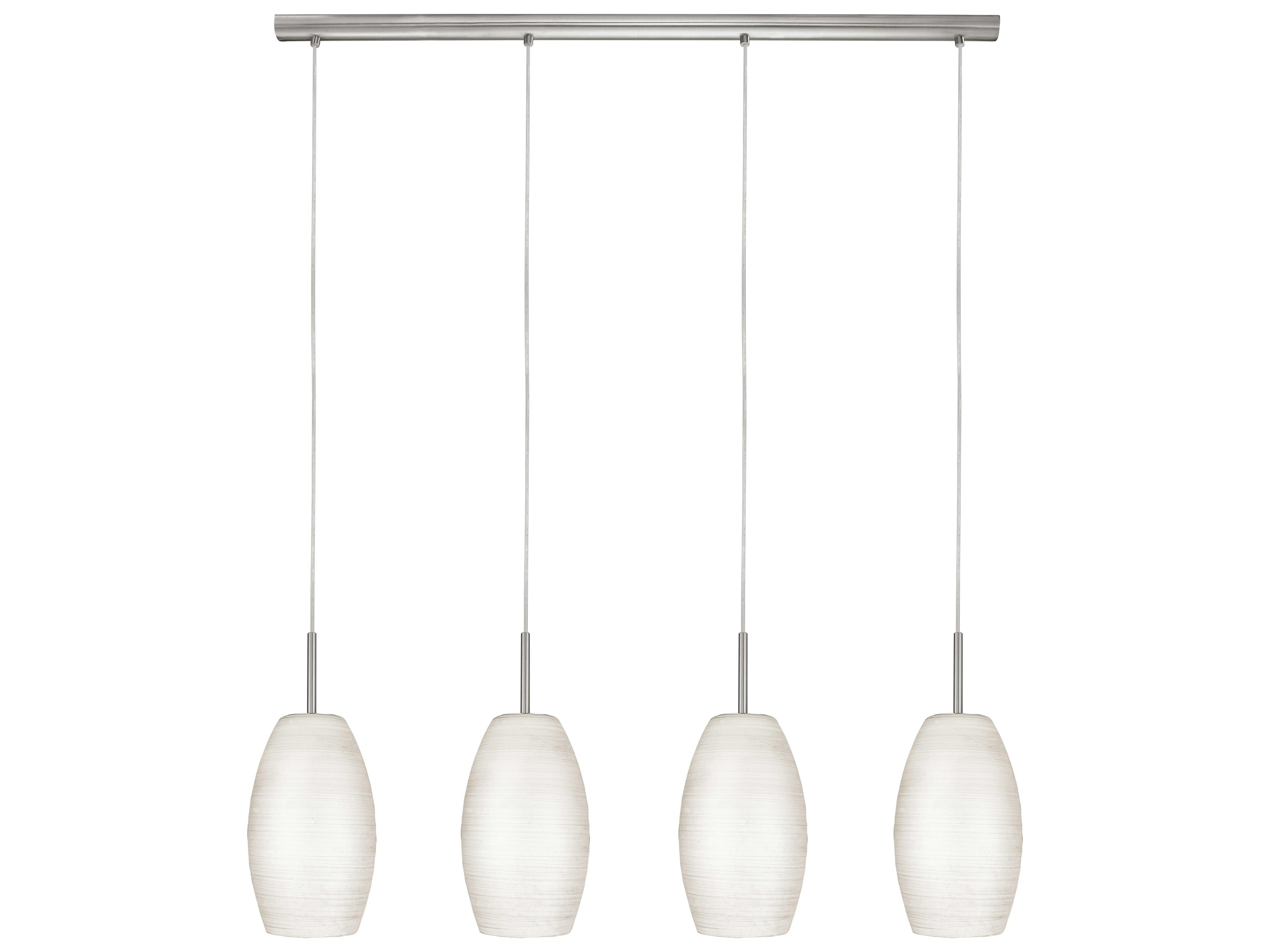 Eglo Batista 4-Light Matte Nickel Cylinder Island Pendant