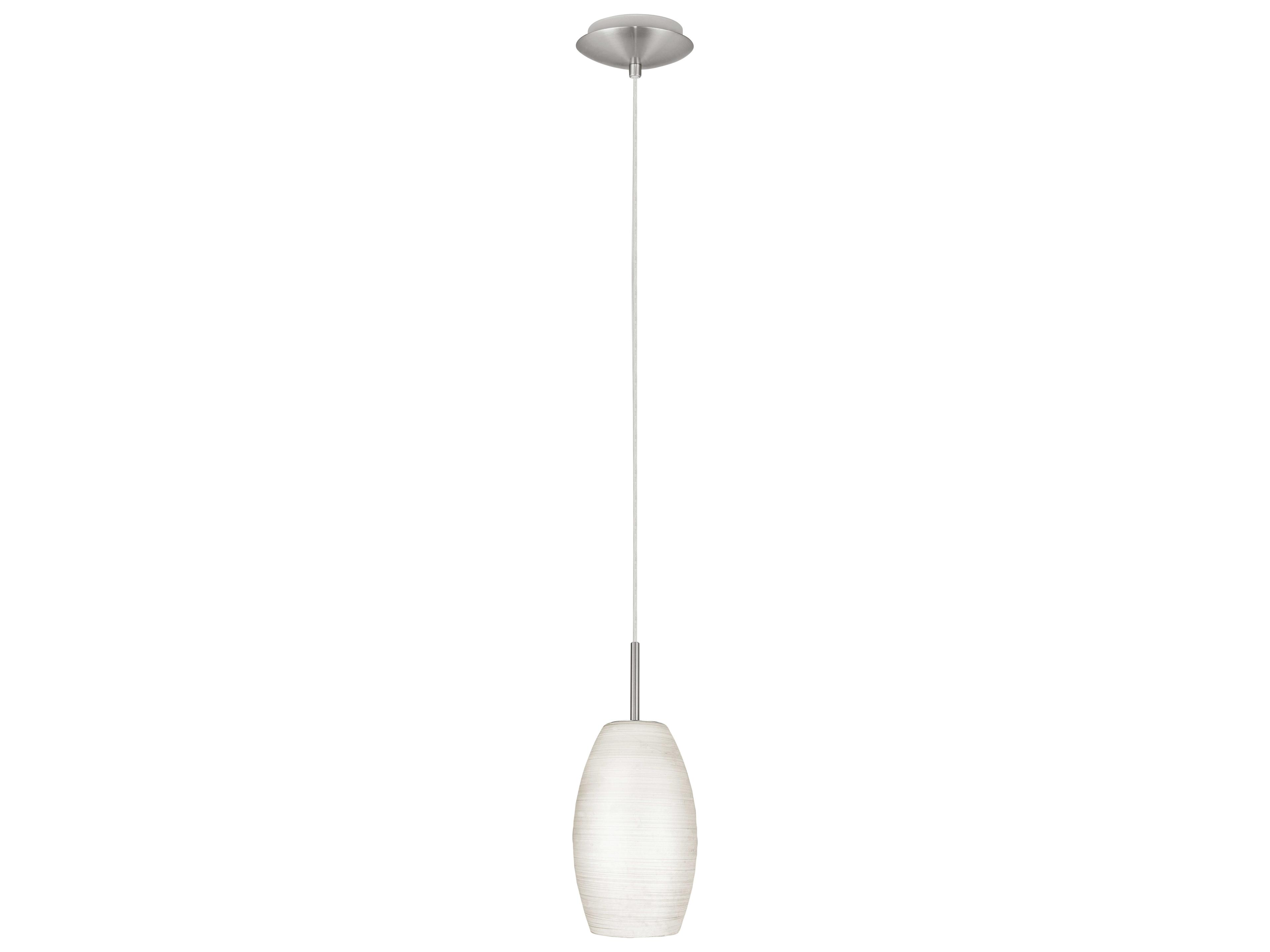 Eglo Batista 1-Light Matte Nickel Cylinder Mini Pendant