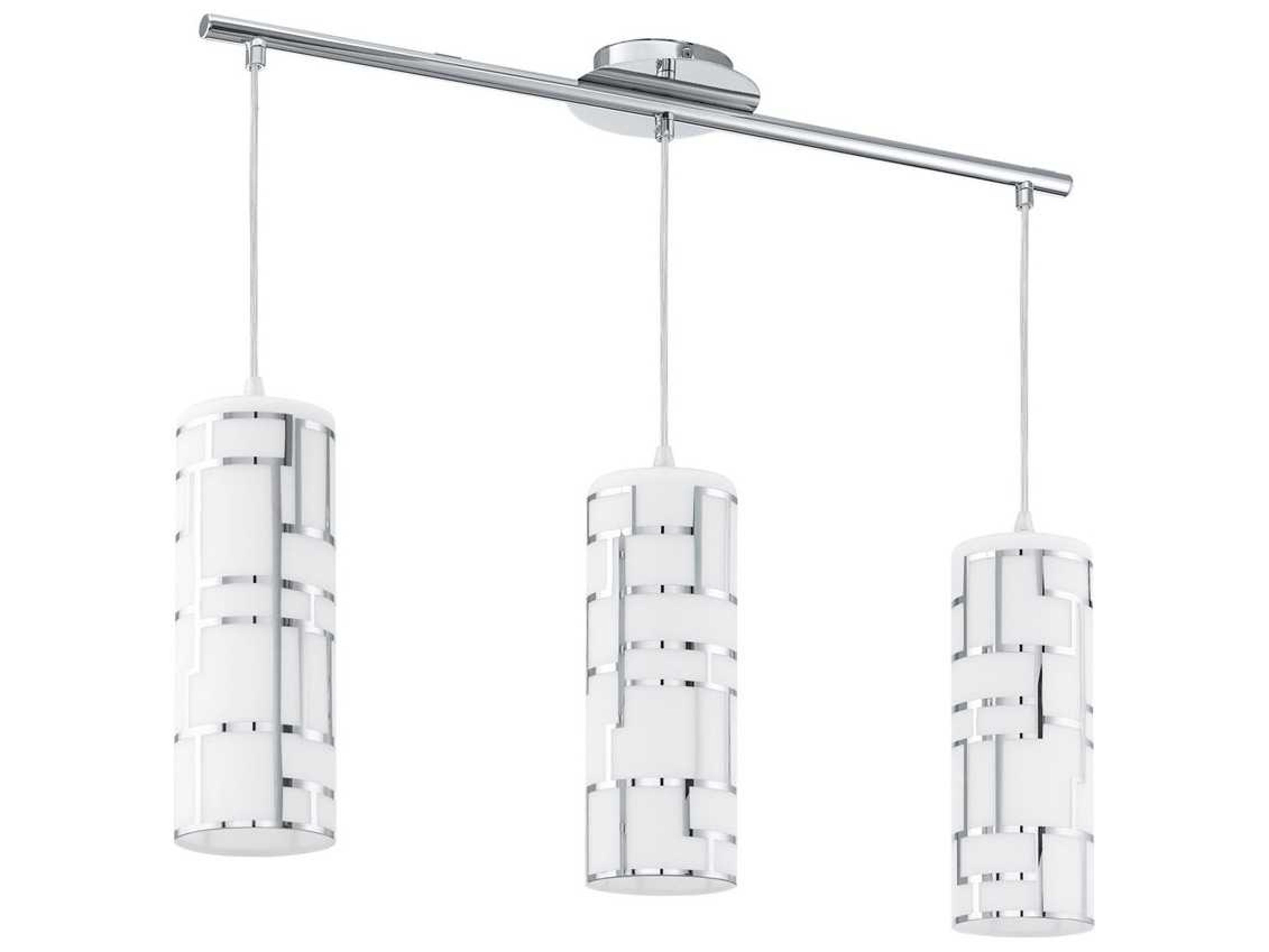 Eglo Bayman 3-Light Chrome Cylinder Island Pendant