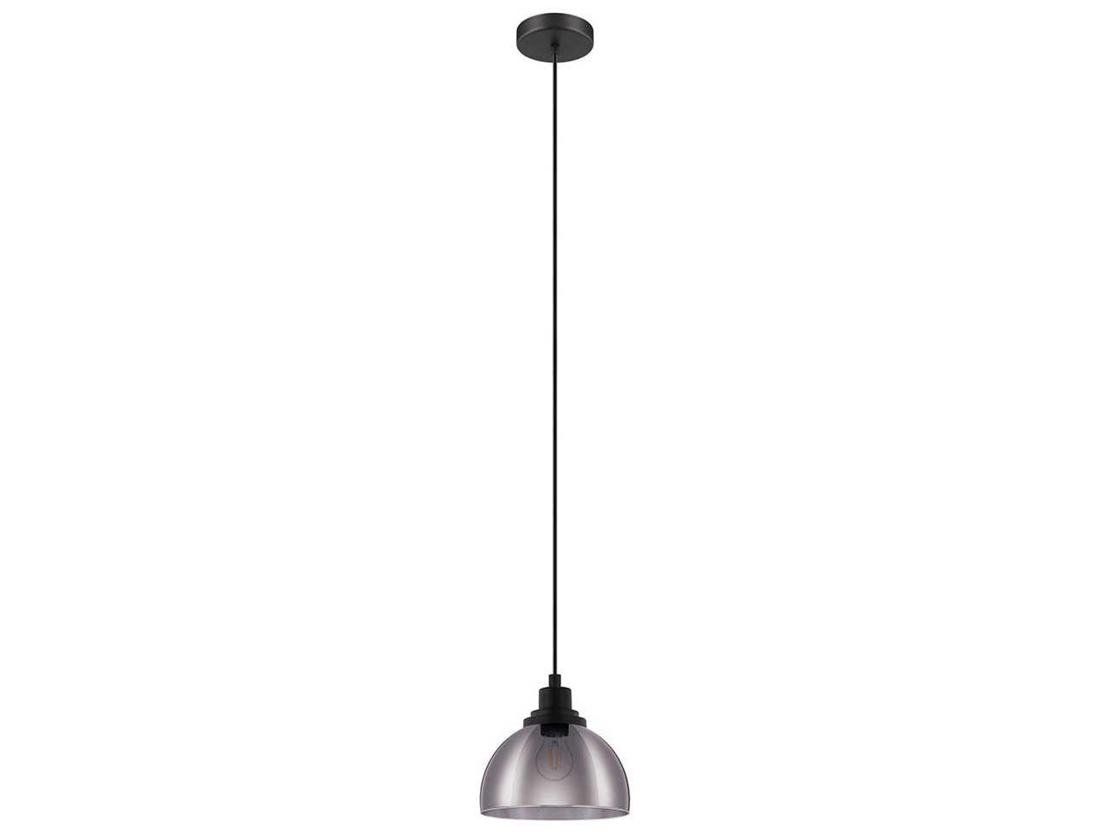 Eglo Belser 1-Light Black Dome Mini Pendant