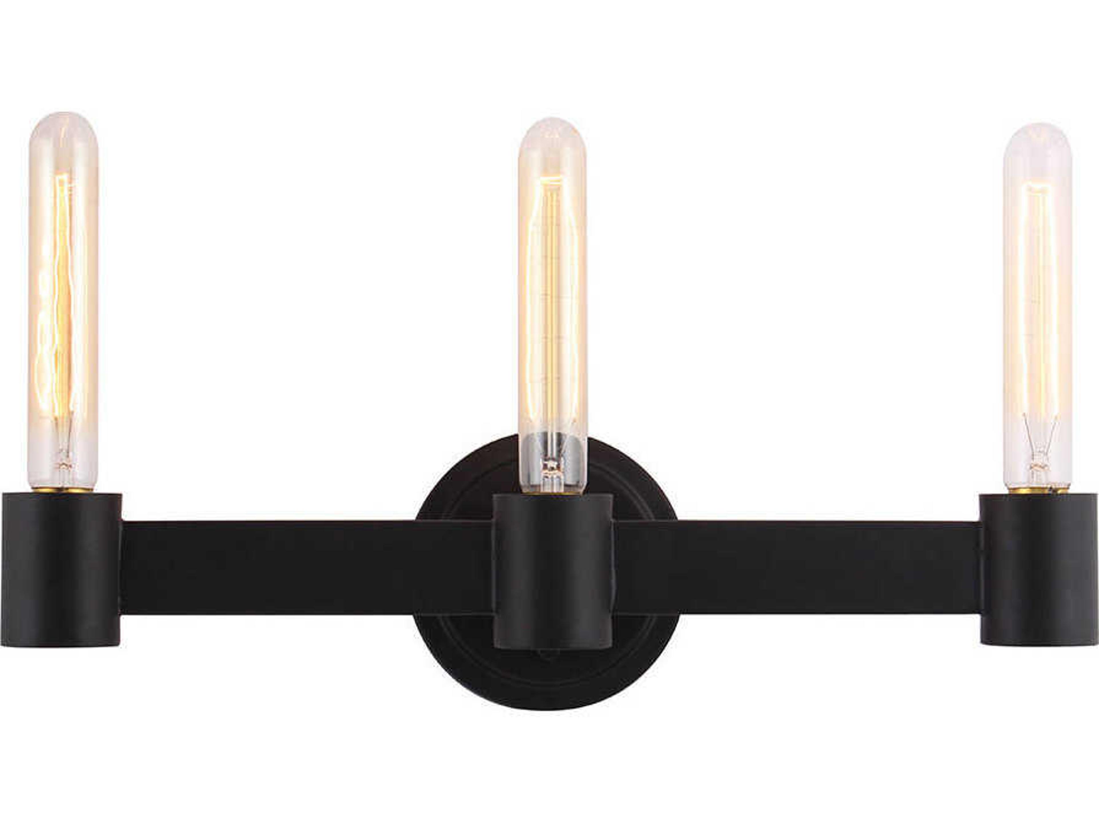 Eglo Broyles 3-Light Matte Black Vanity Light