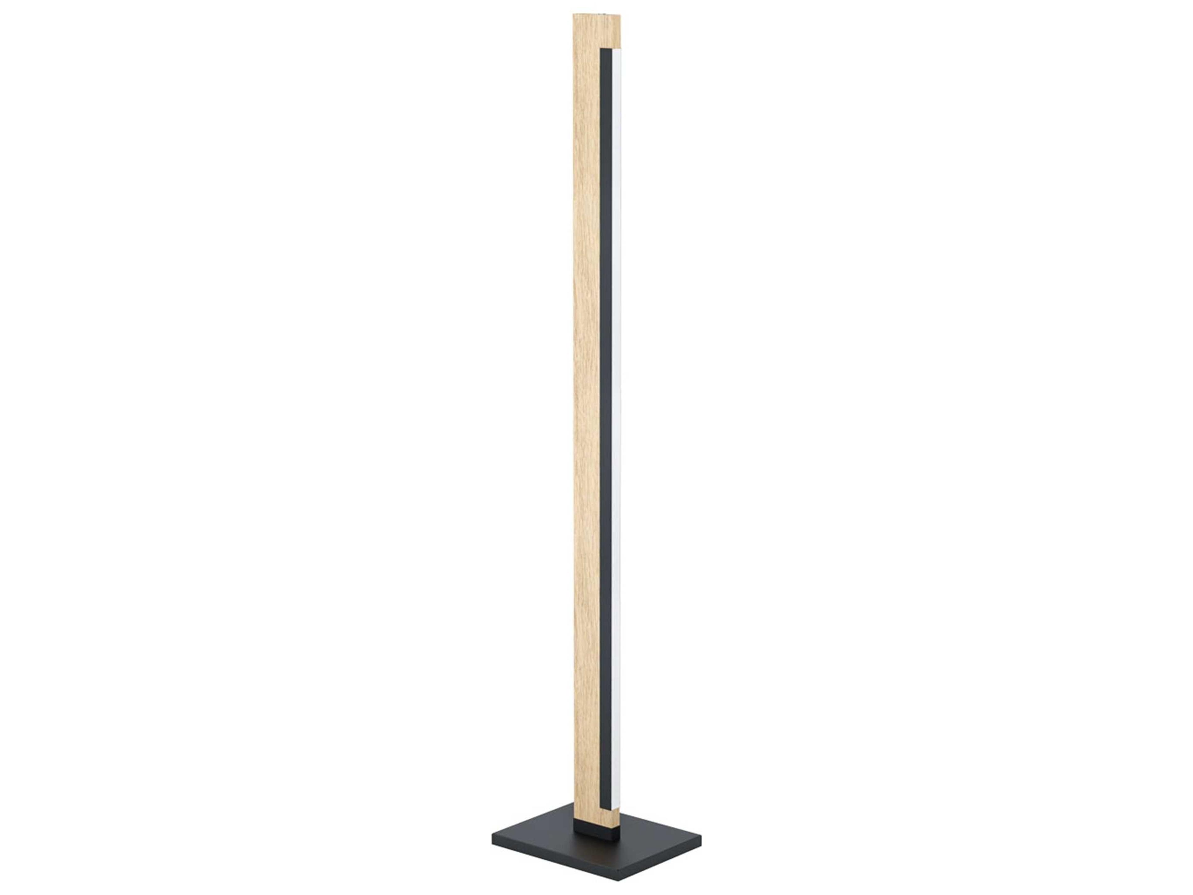 Eglo Camacho Black Wood Brown Floor Lamp