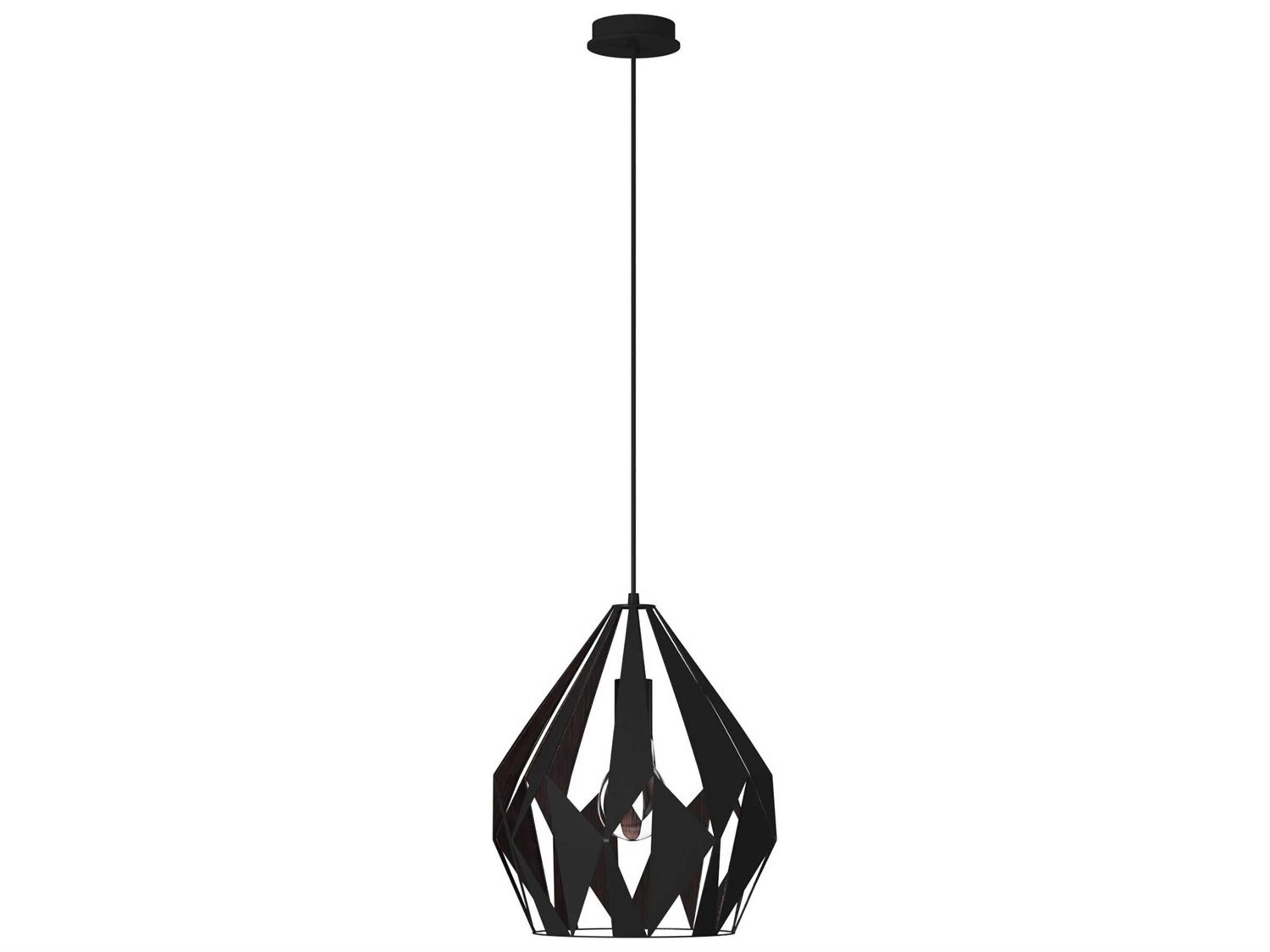 Eglo Carlton 1-Light Black Copper Geometric Mini Pendant