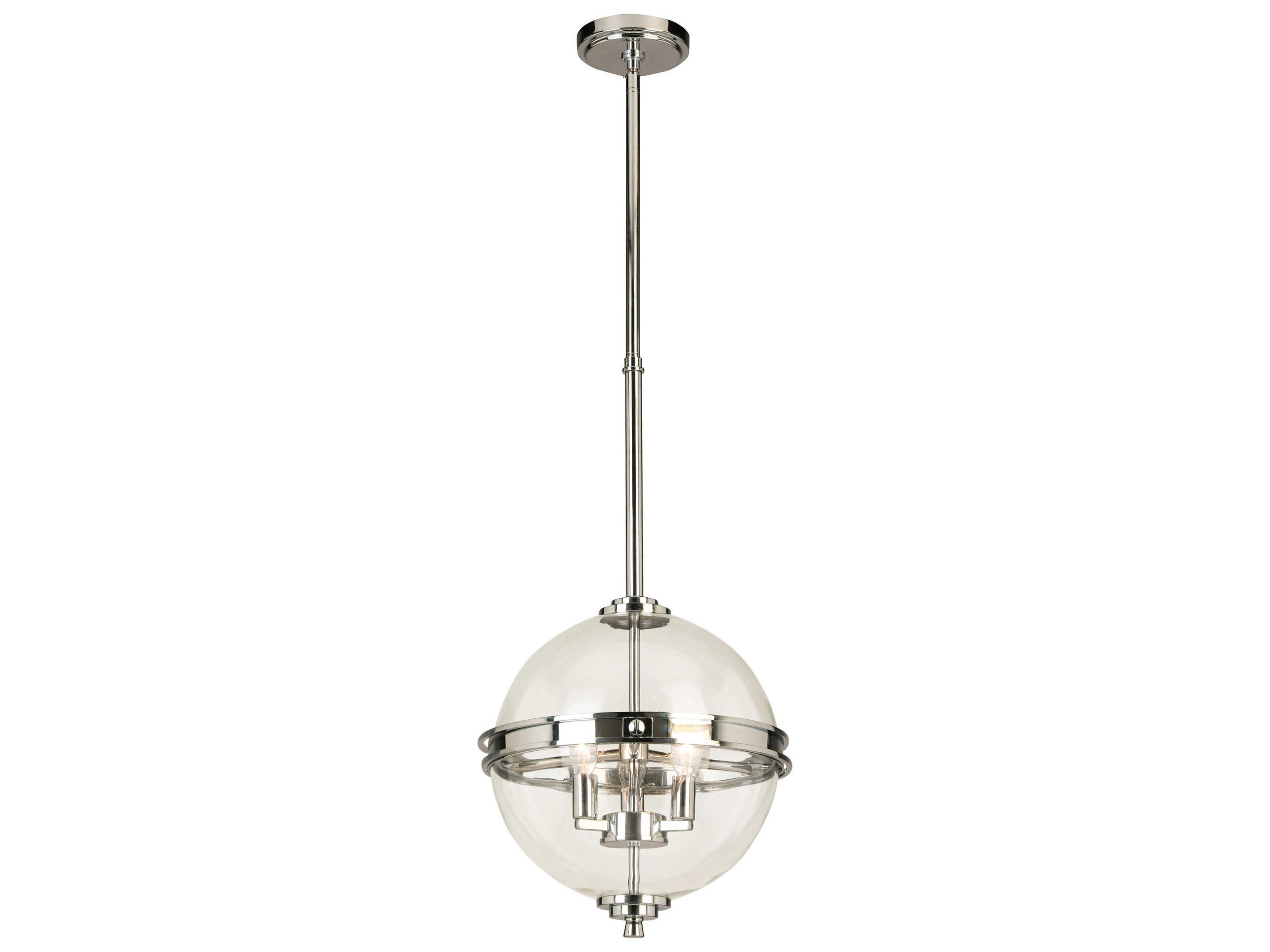 Eglo Cecillia 3-Light Chrome Globe Pendant