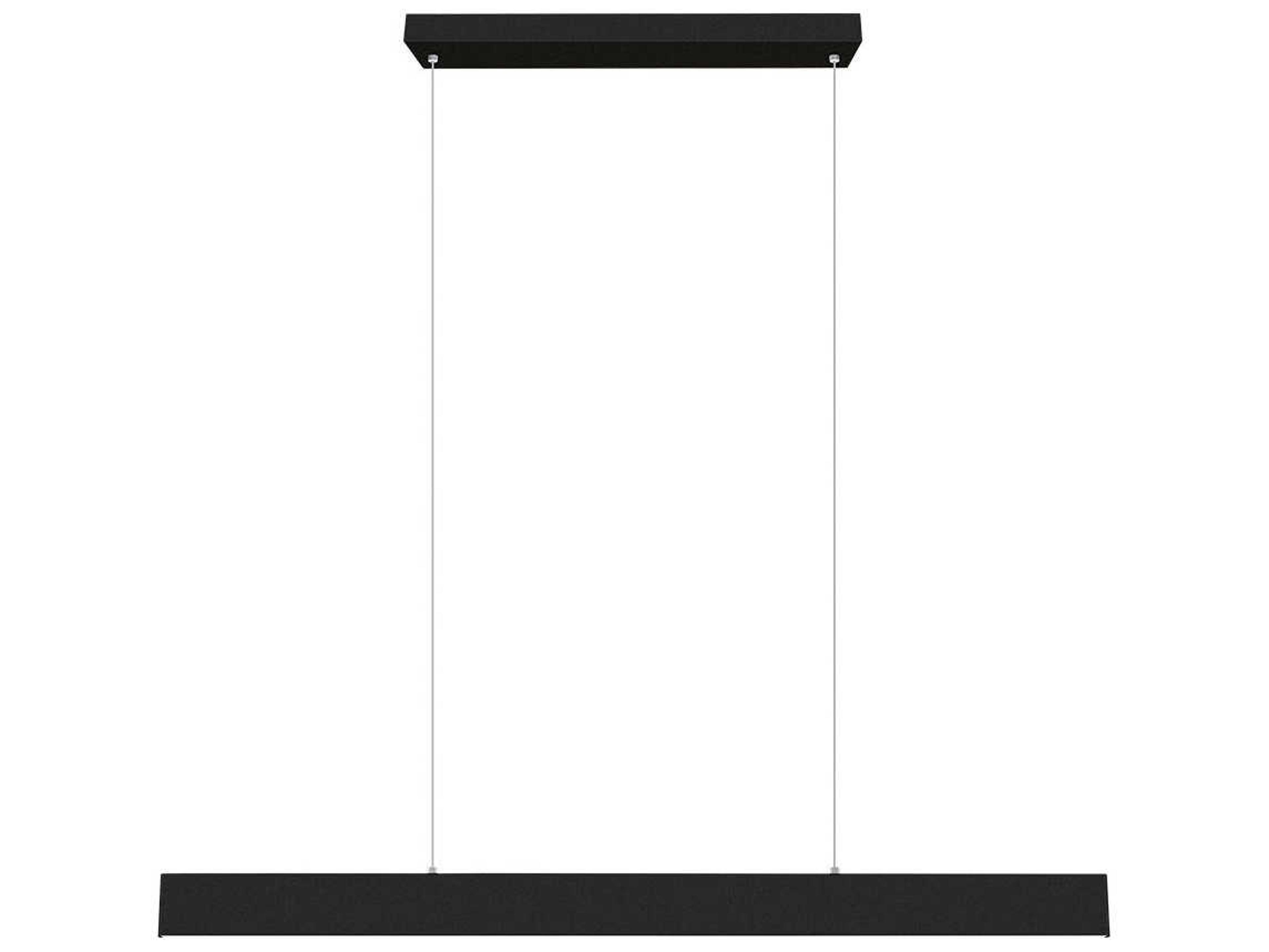 Eglo Climene 1-Light Matte Black Linear Island Pendant