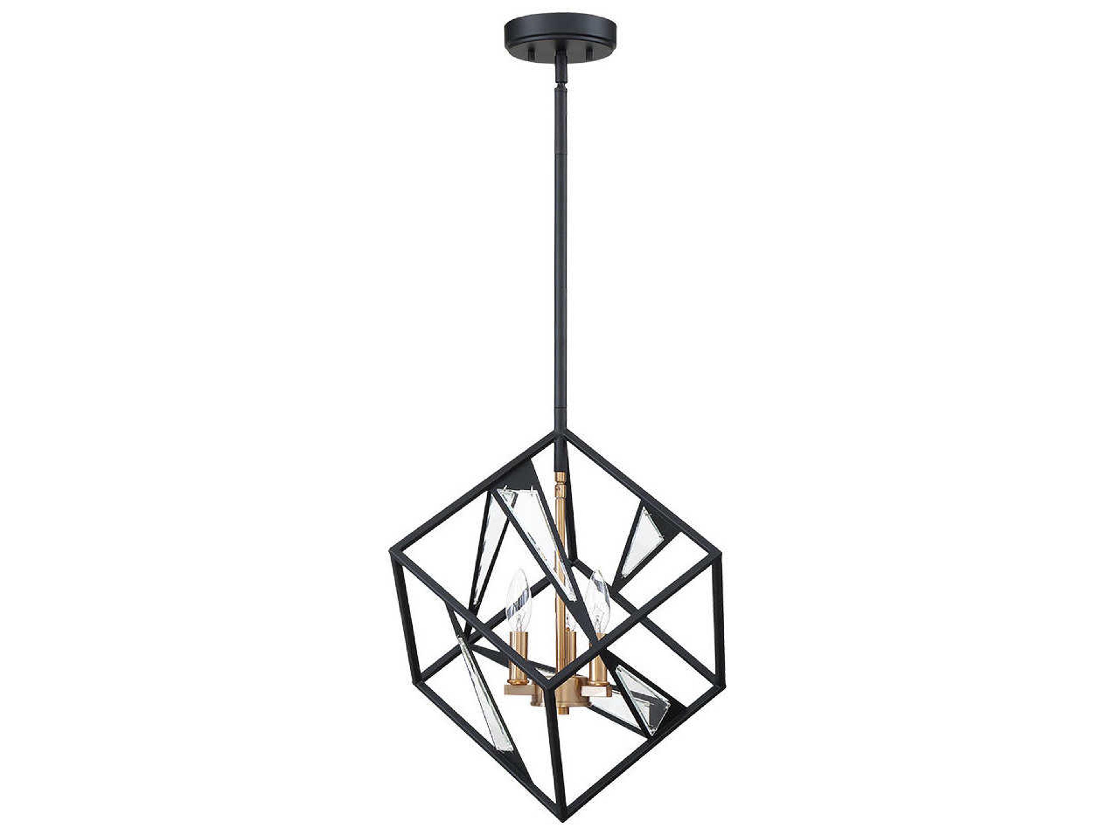 Eglo Corrietes 3-Light Matte Black Geometric Pendant
