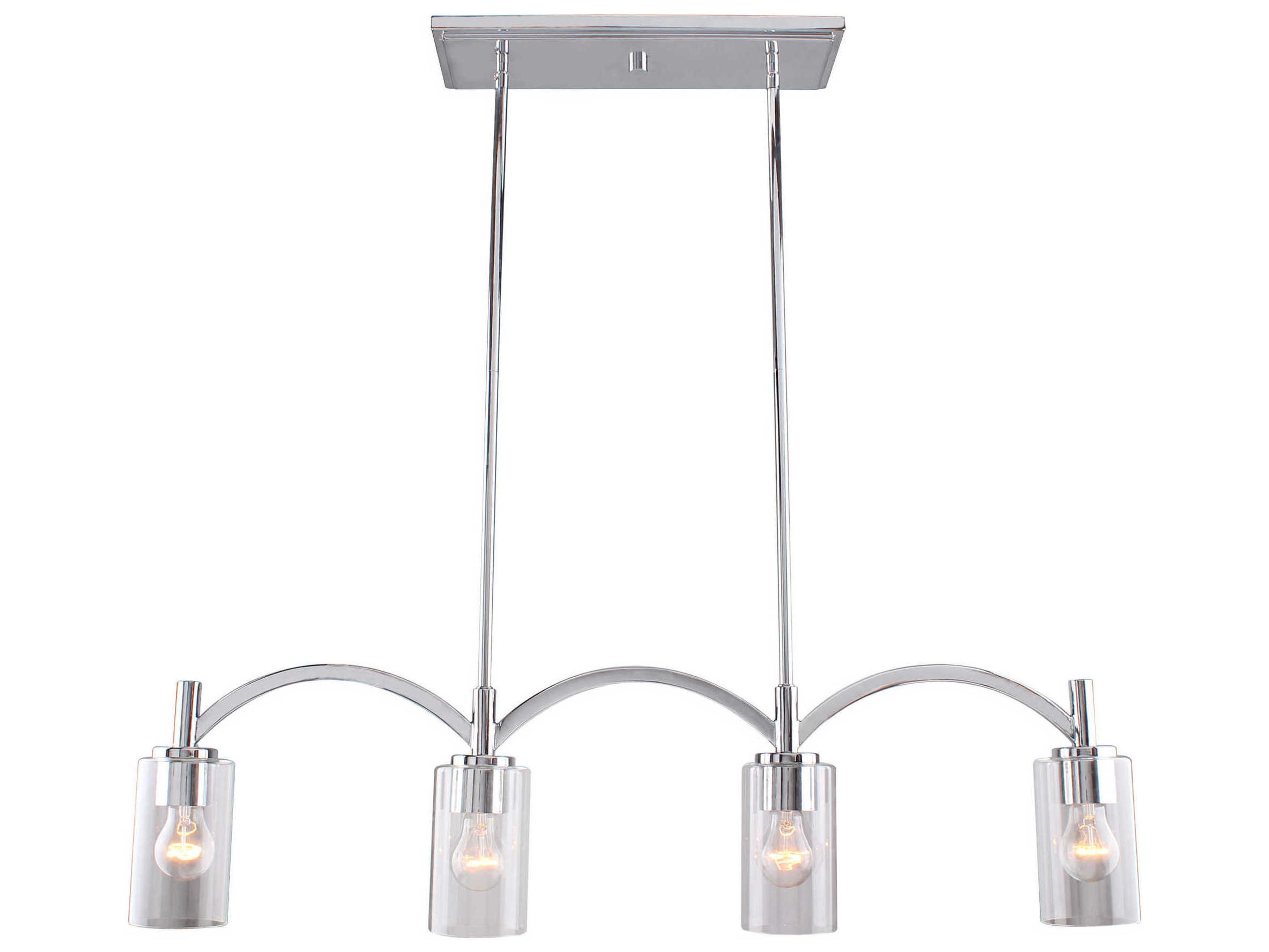 Eglo Devora 4-Light Chrome Cylinder Island Pendant