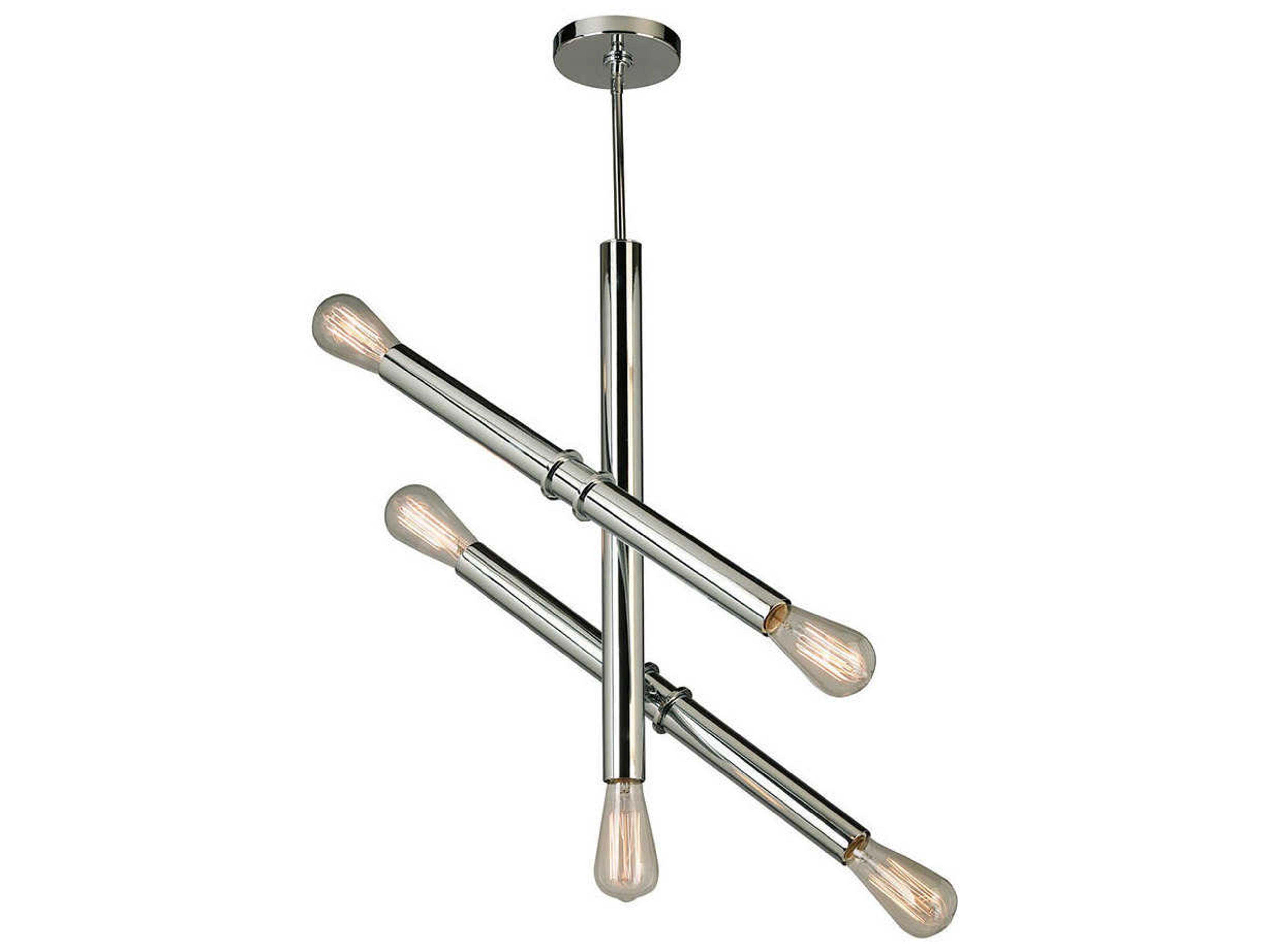 Eglo Drucker 5-Light Chrome Linear Sputnik Pendant