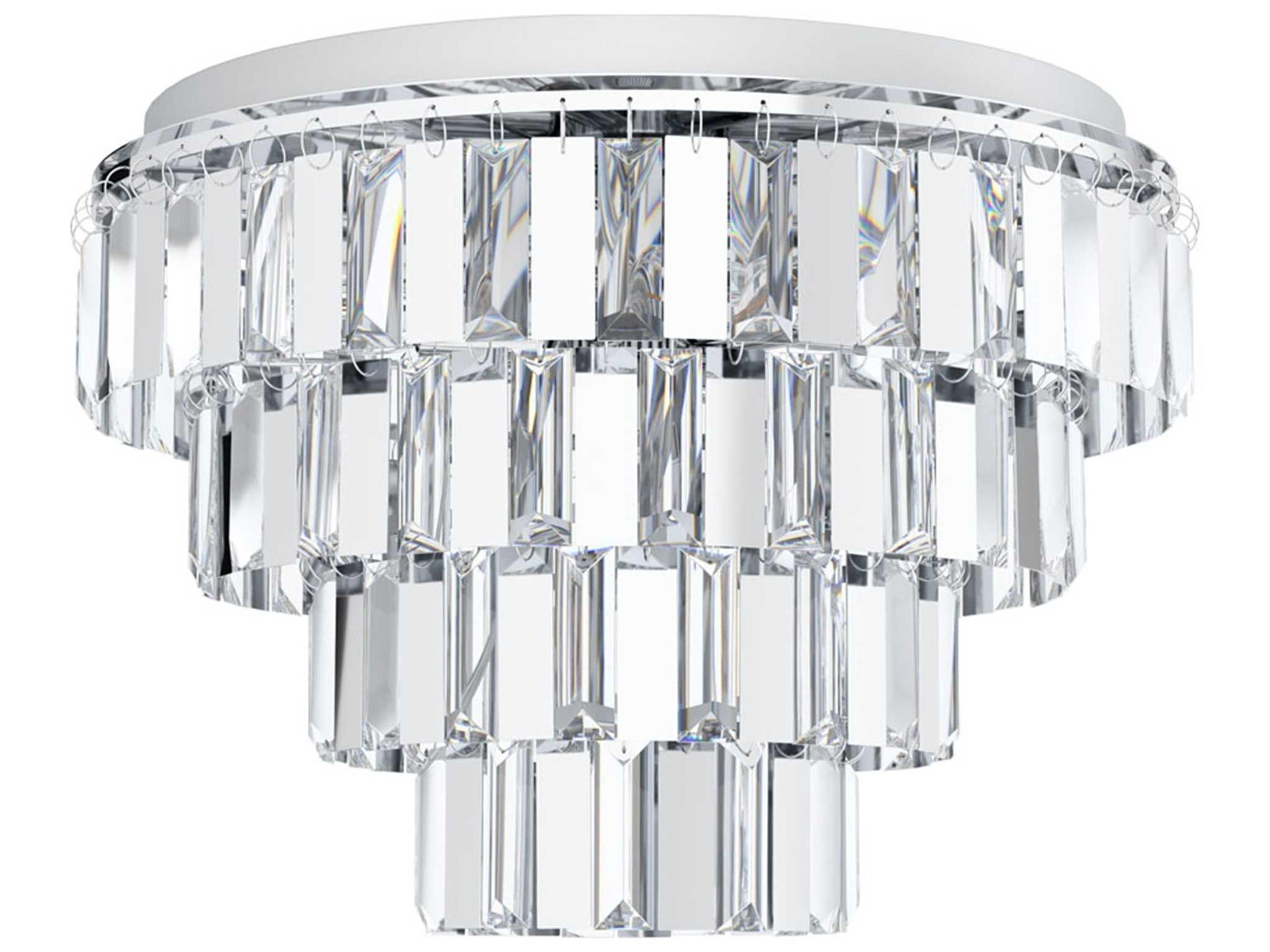 Eglo Erseka 7-Light Chrome Tiered Flush Mount
