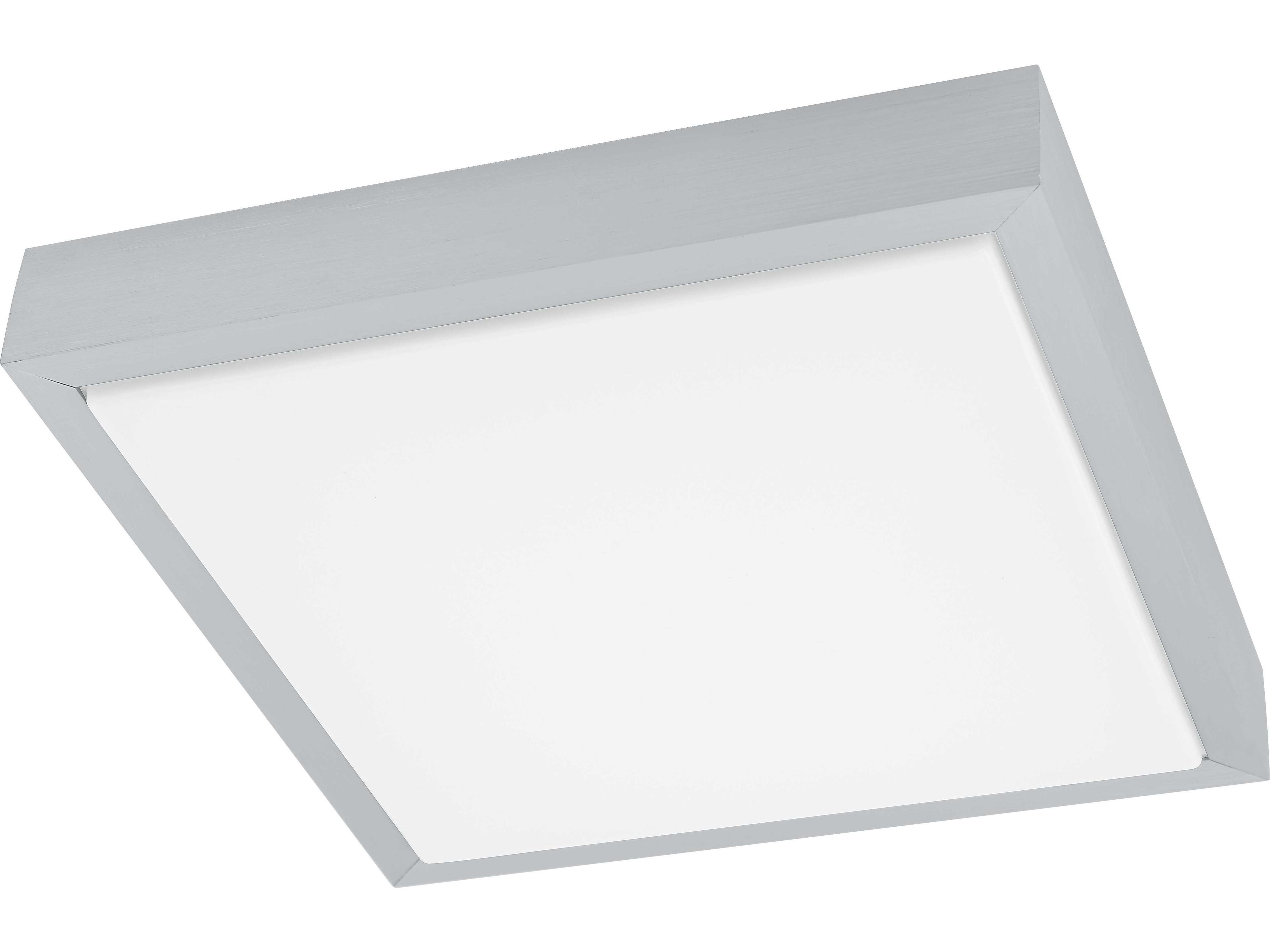 Eglo Idun 1-Light Brushed Aluminum Silver Flush Mount