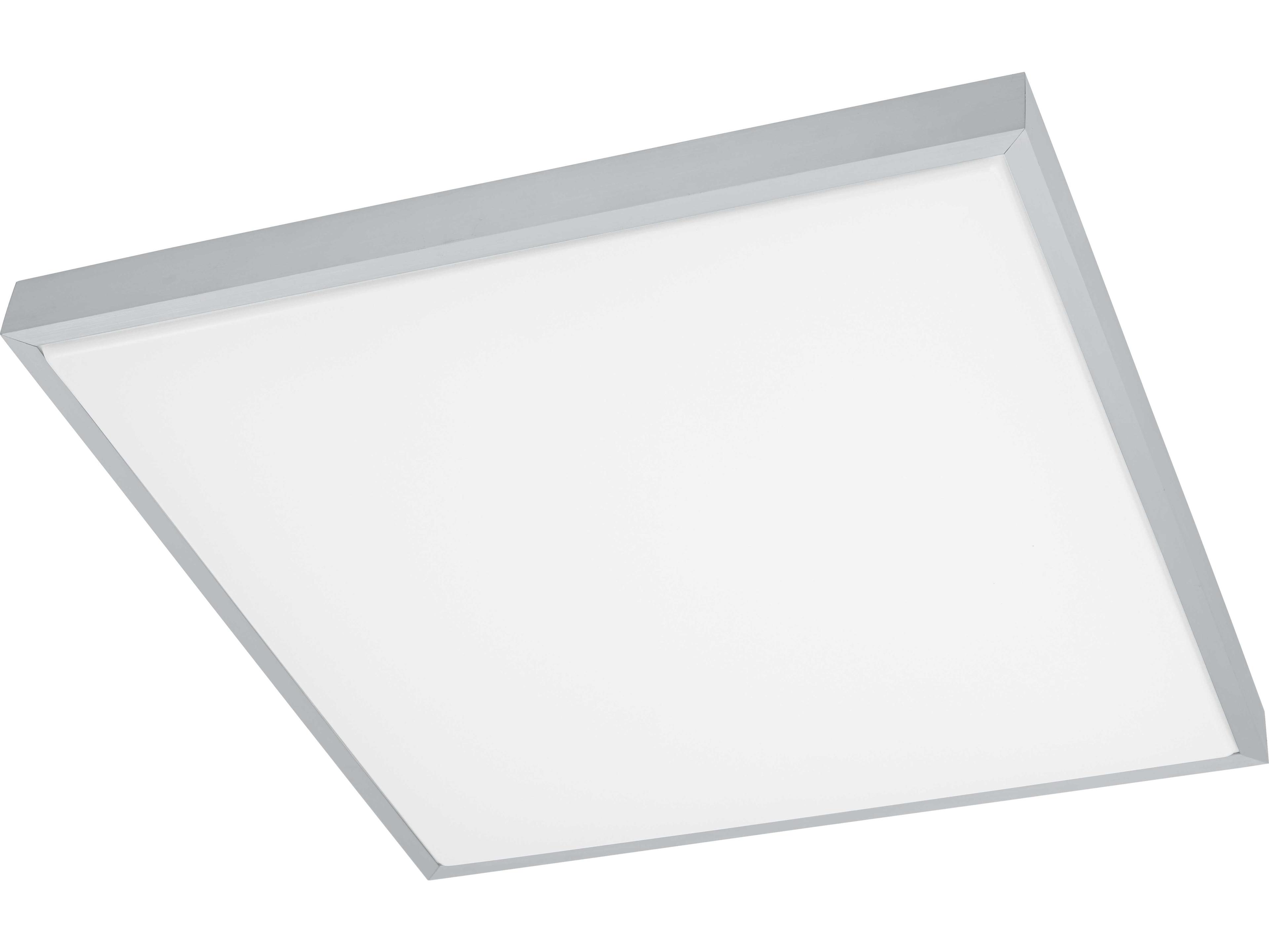 Eglo Idun 1-Light Brushed Aluminum Silver Flush Mount