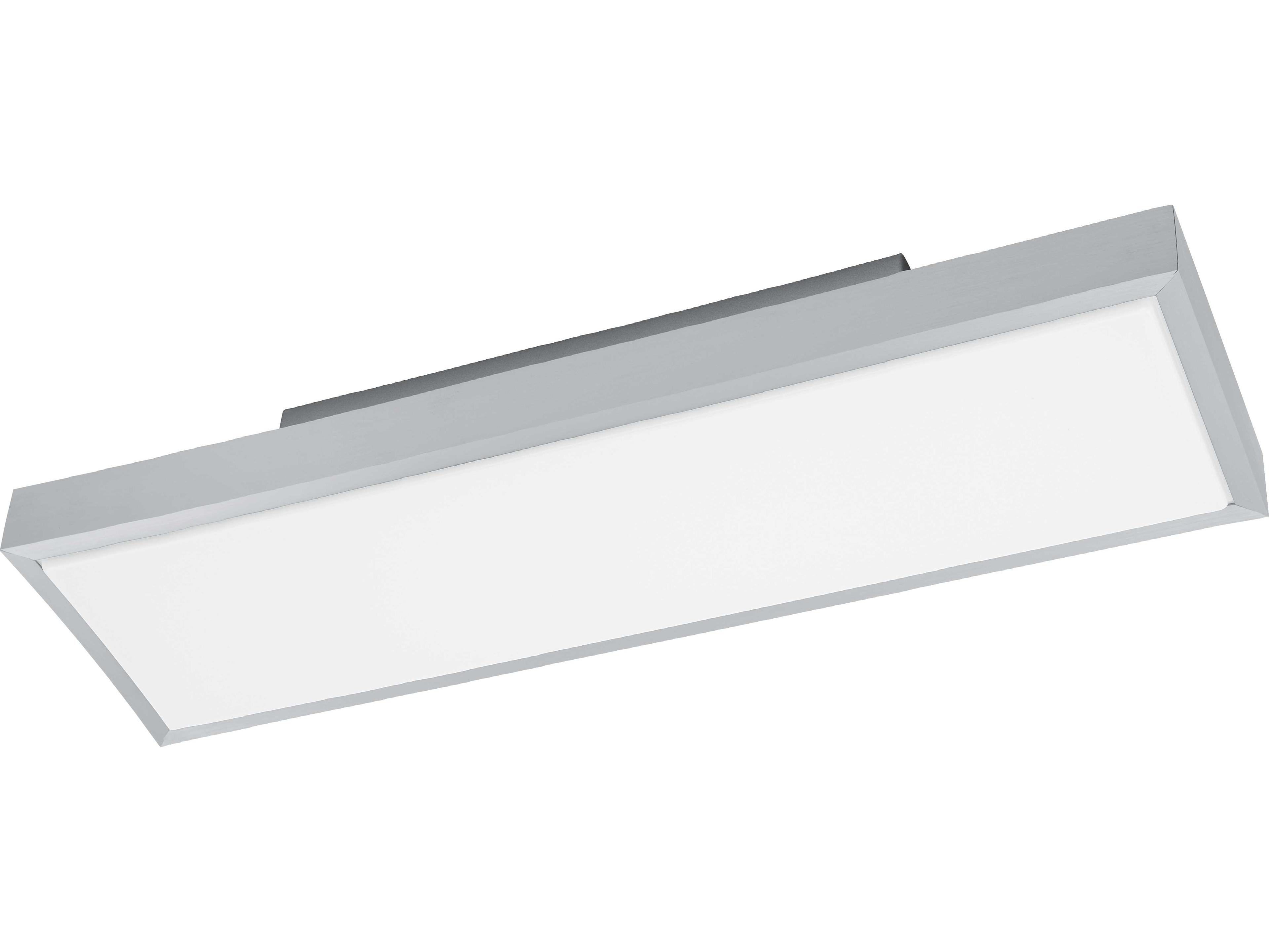 Eglo Idun 1-Light Brushed Aluminum Silver Flush Mount