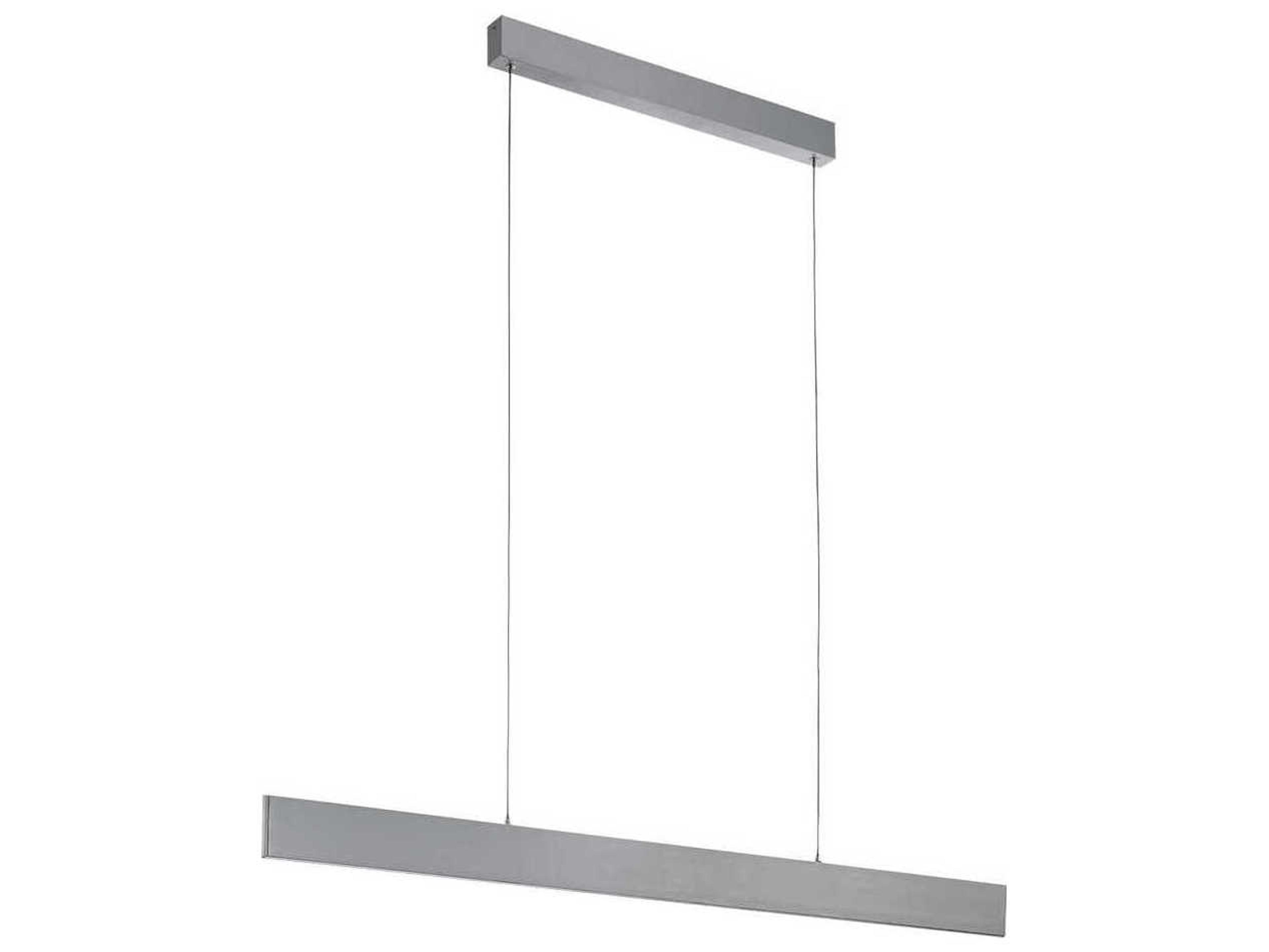 Eglo Climene 1-Light Brushed Aluminum Silver Linear Island Pendant