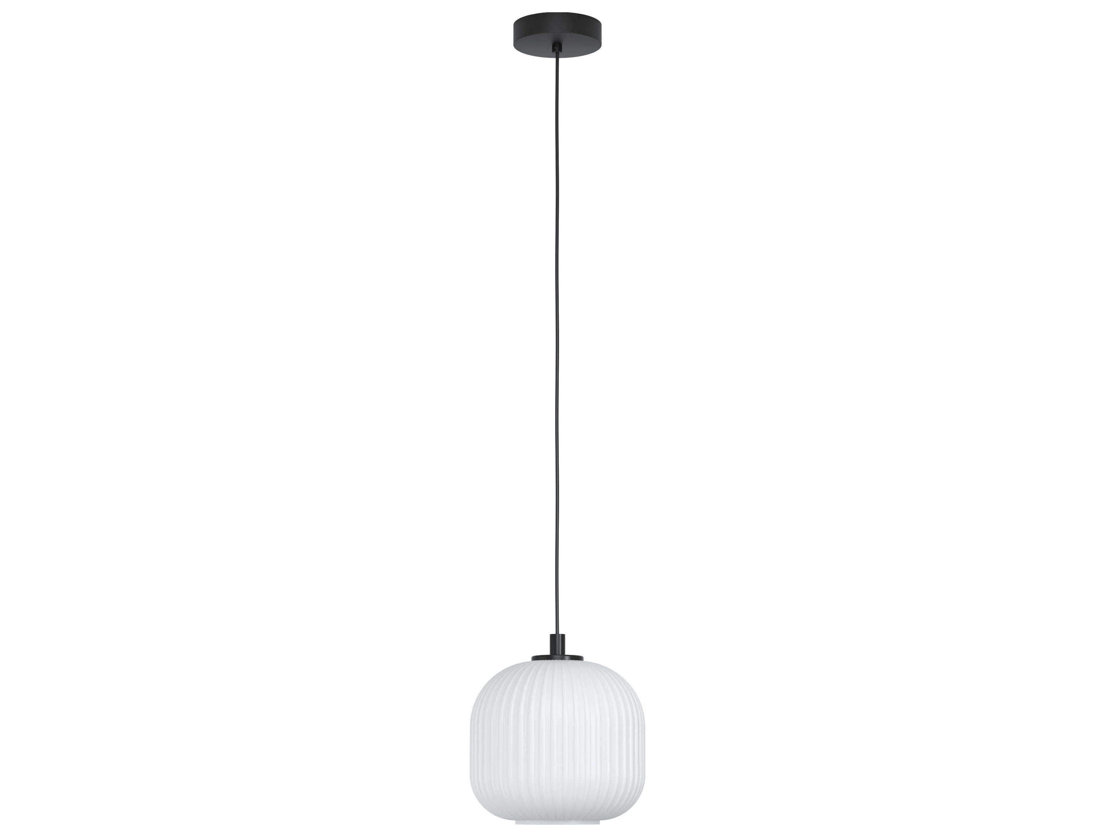 Eglo Mantunalle 1-Light Black Round Mini Pendant