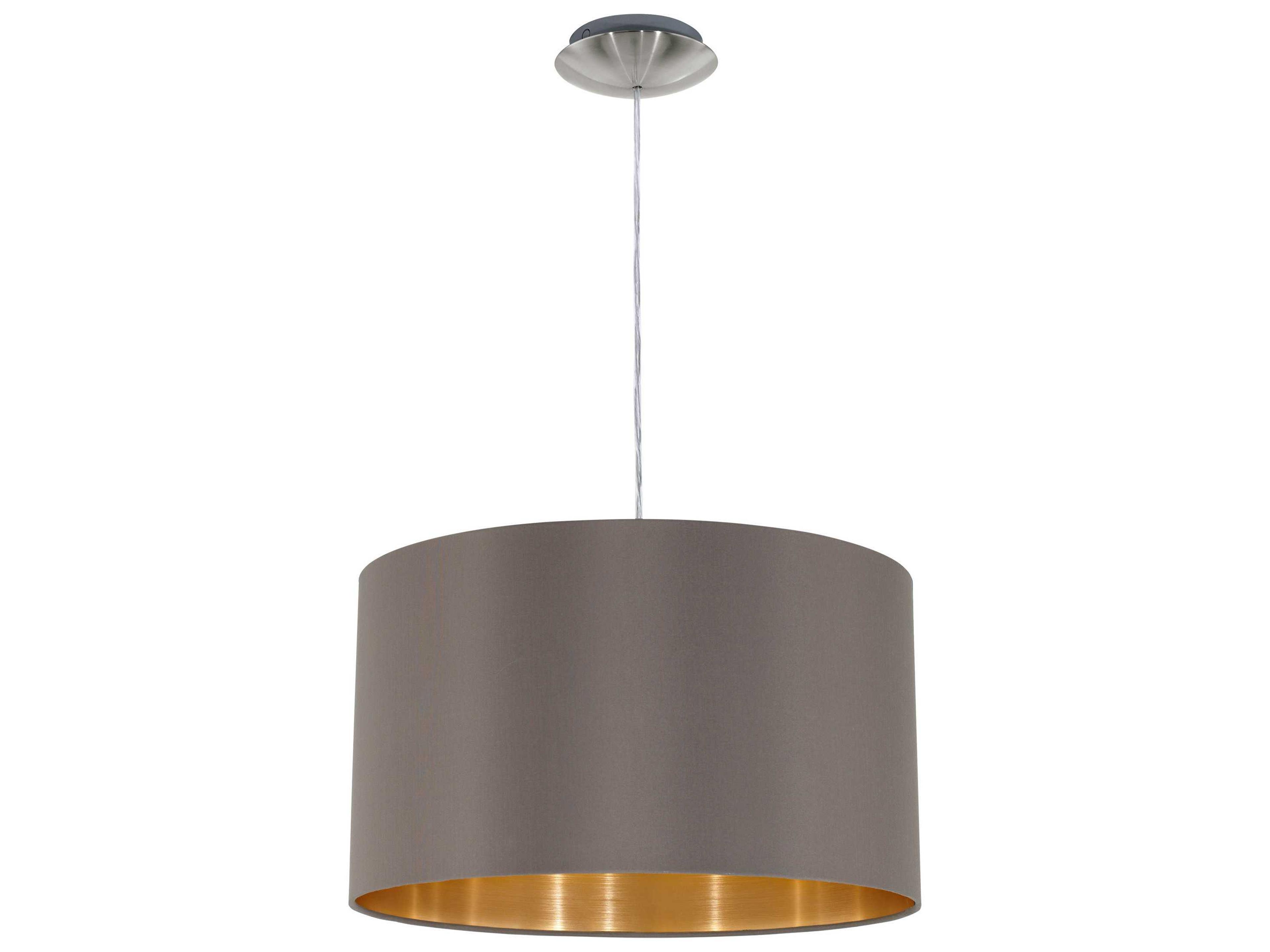 Maserlo 1-Light Satin Nickel Drum Pendant