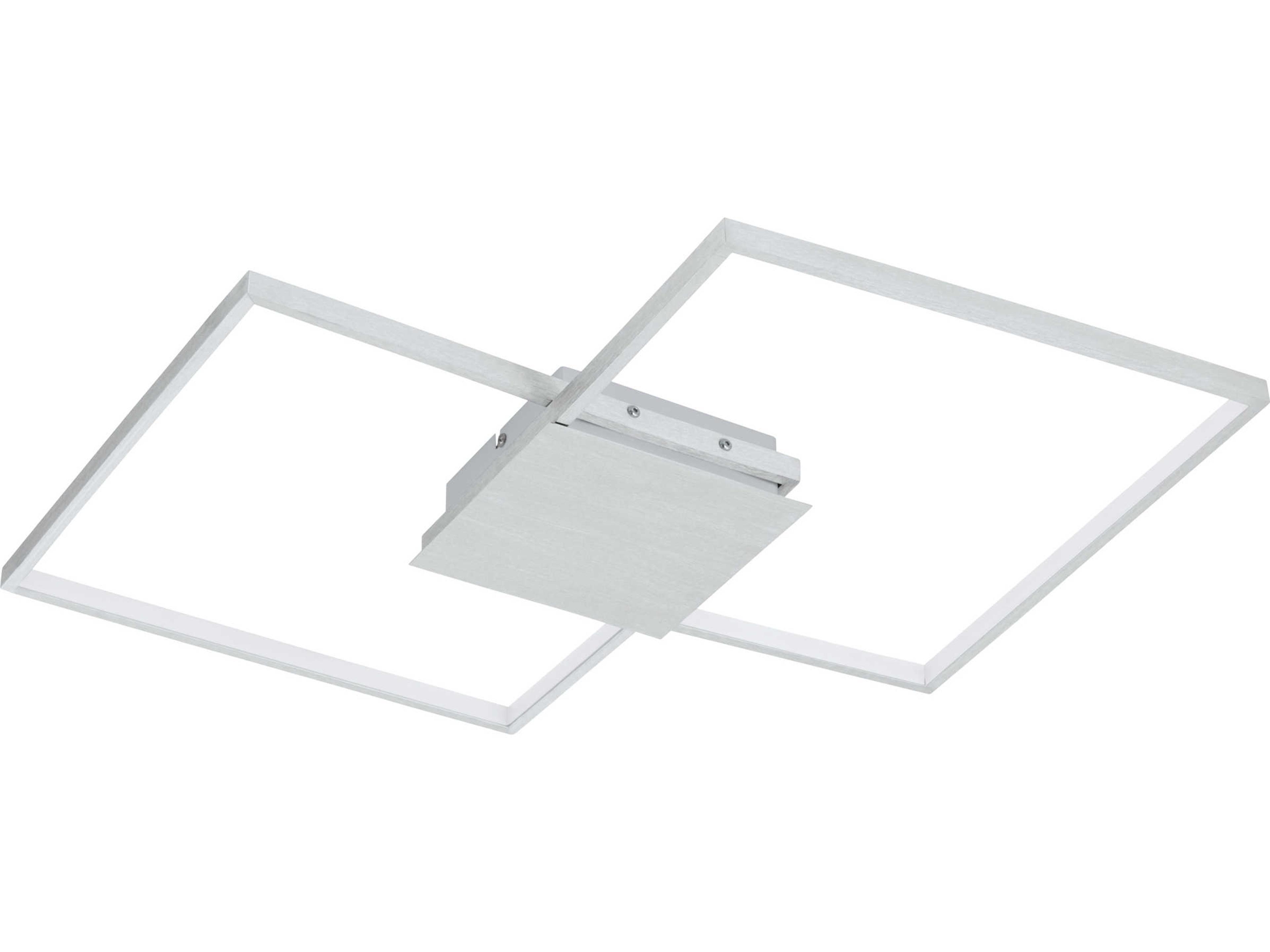 Eglo Milanius 1-Light Brushed Aluminum Silver Geometric Flush Mount