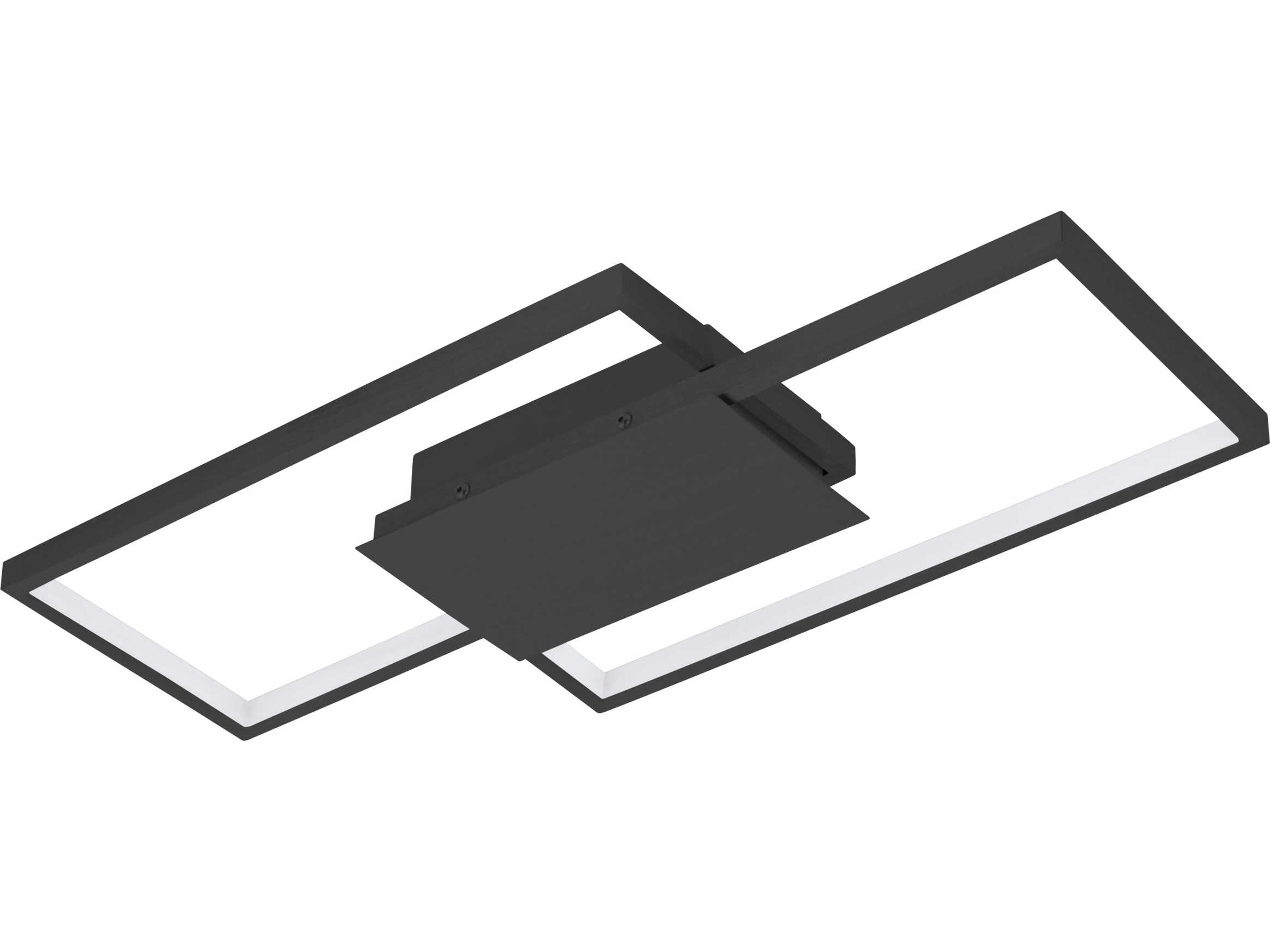 Eglo Milanius Matte Black Geometric Flush Mount