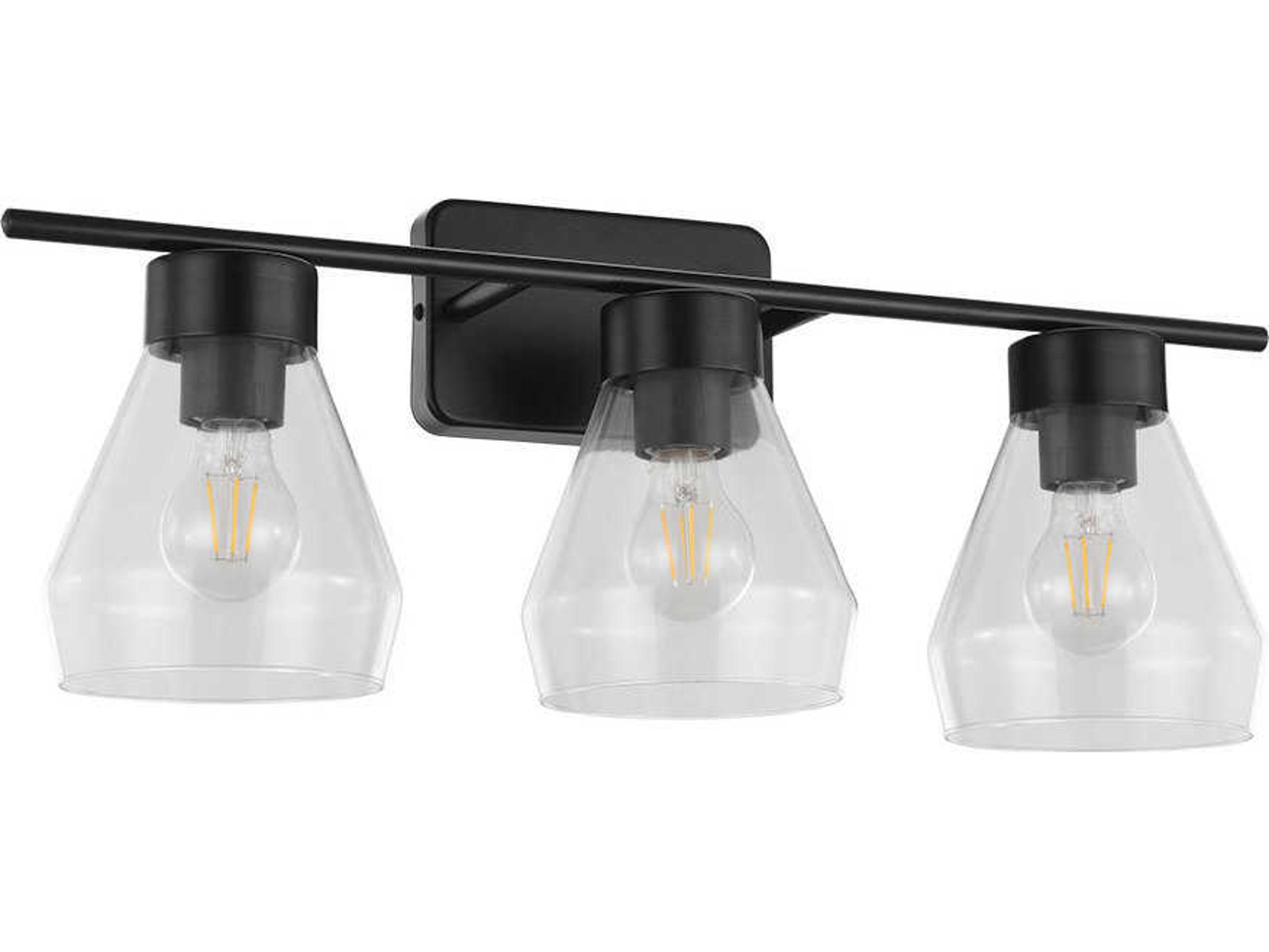 Eglo Montey Cantare 3-Light Matte Black Vanity Light