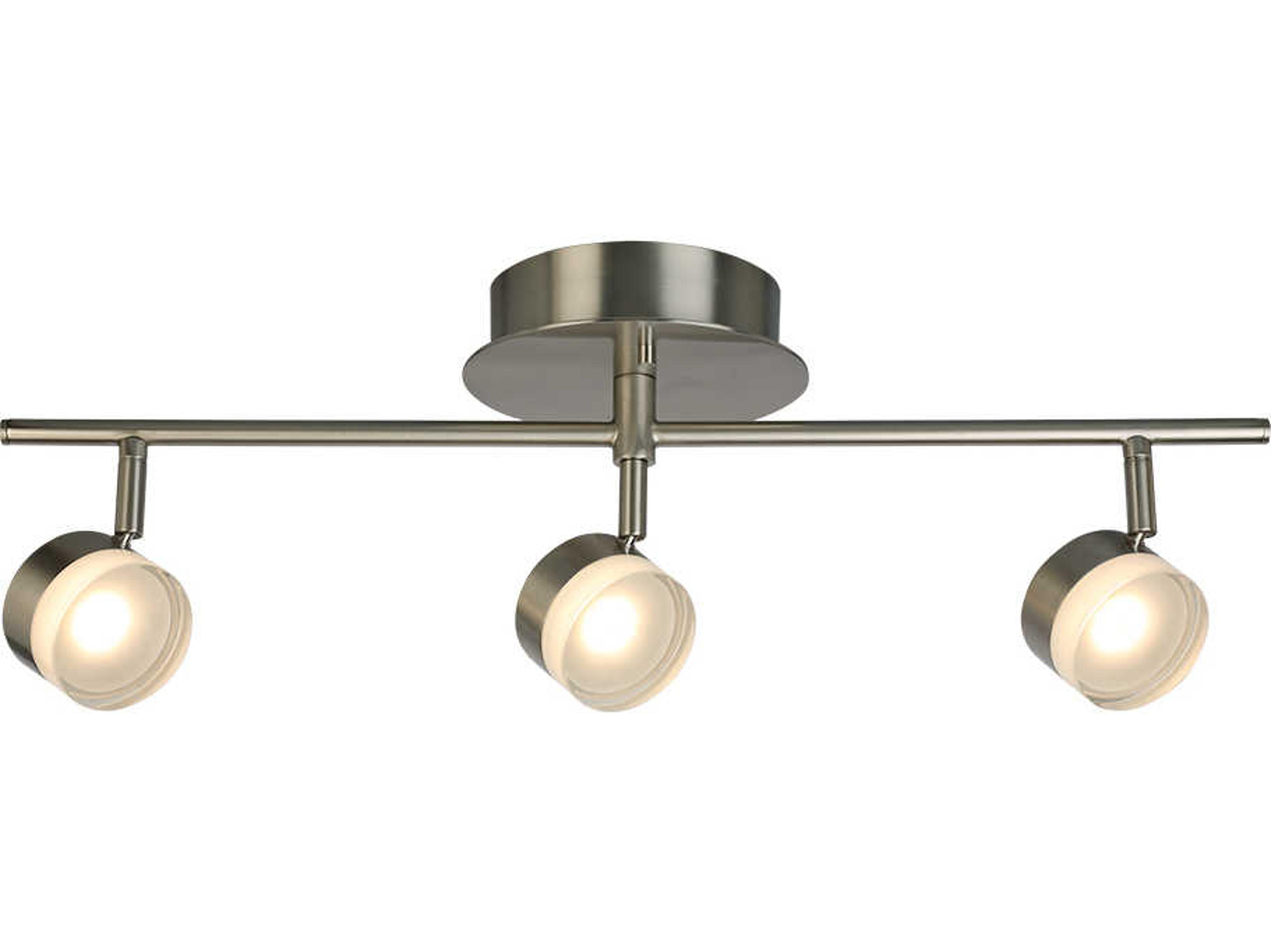 Eglo Newport Hill 3-Light Brushed Nickel Linear Track & Rail Light