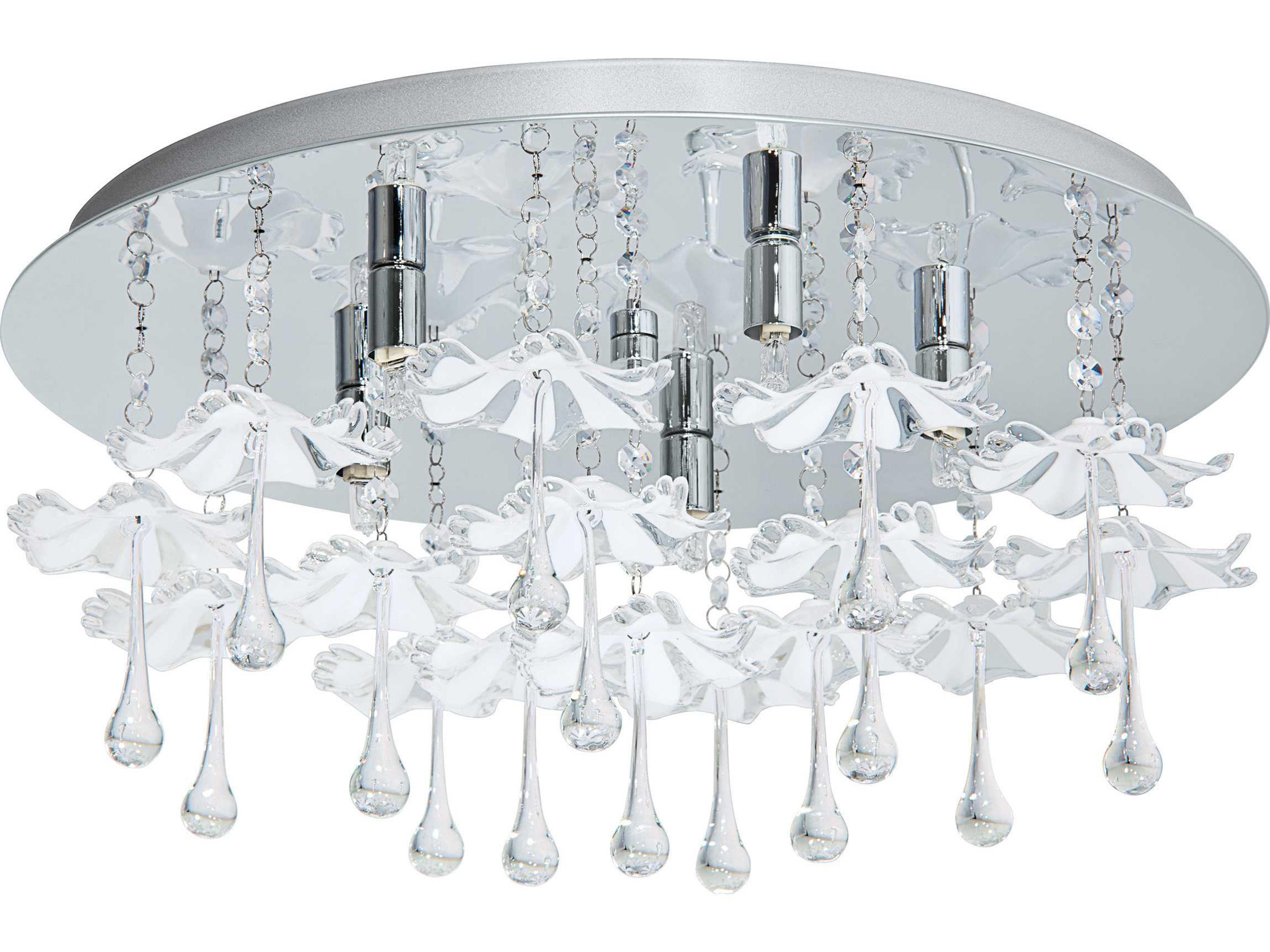 Eglo Ocondo 5-Light Chrome Flush Mount