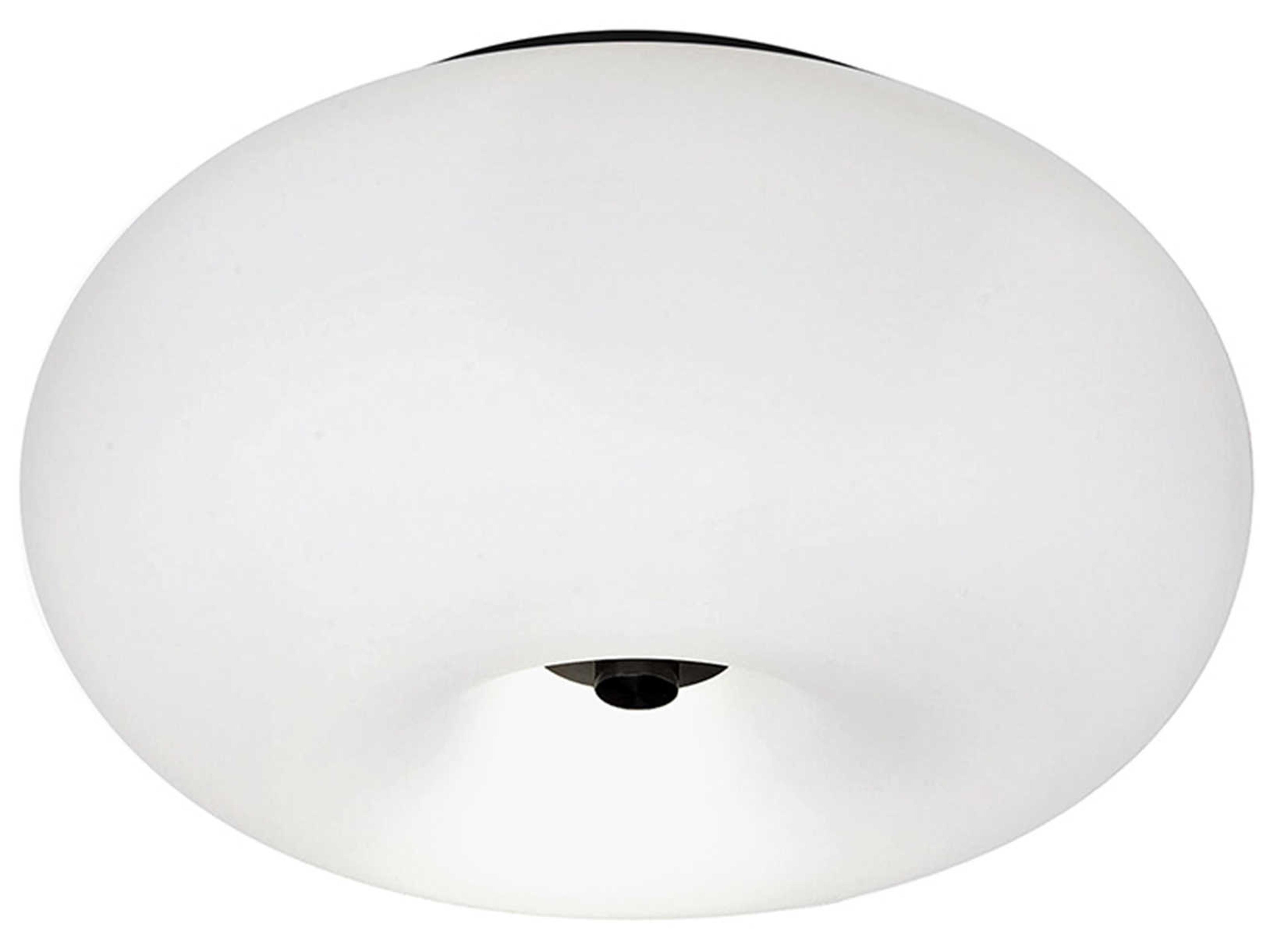 Eglo Optica 2-Light Black Round Flush Mount