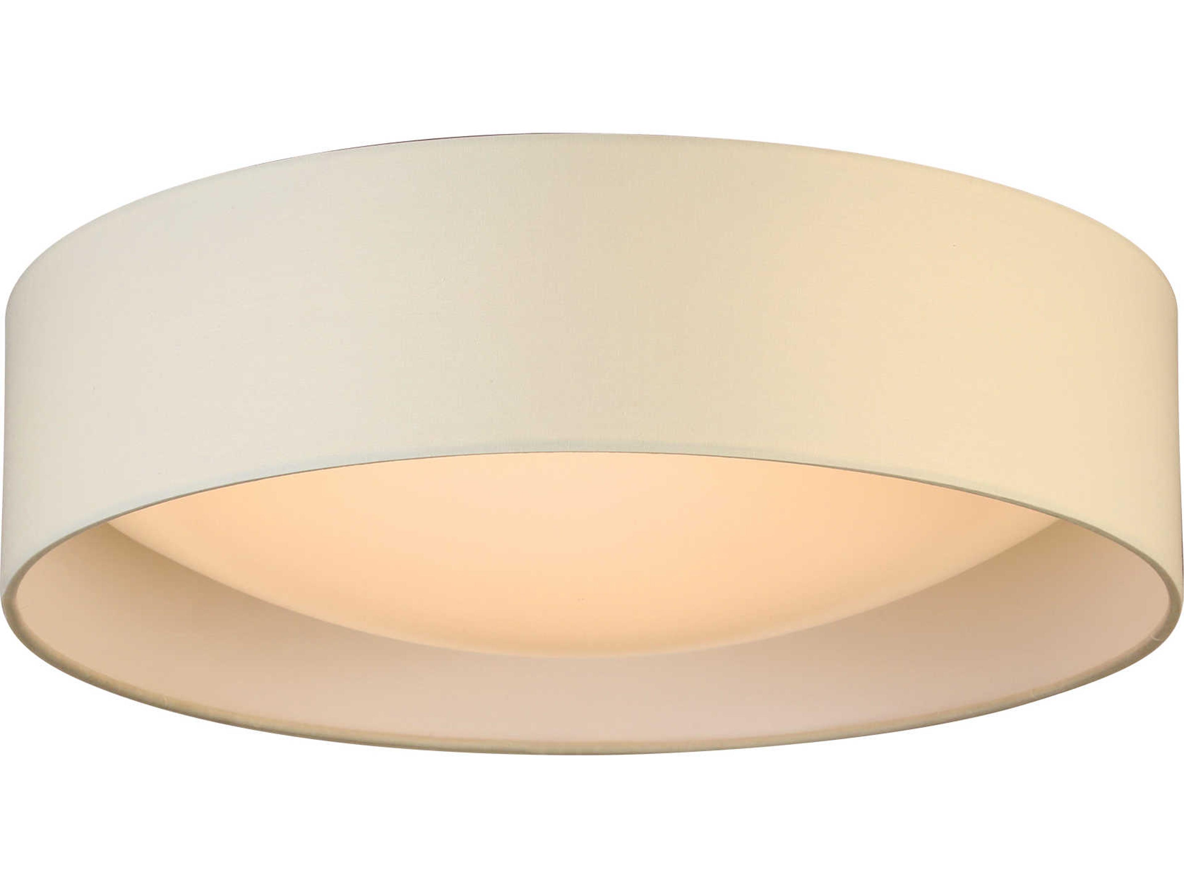 Eglo Orme 1-Light White Drum Flush Mount