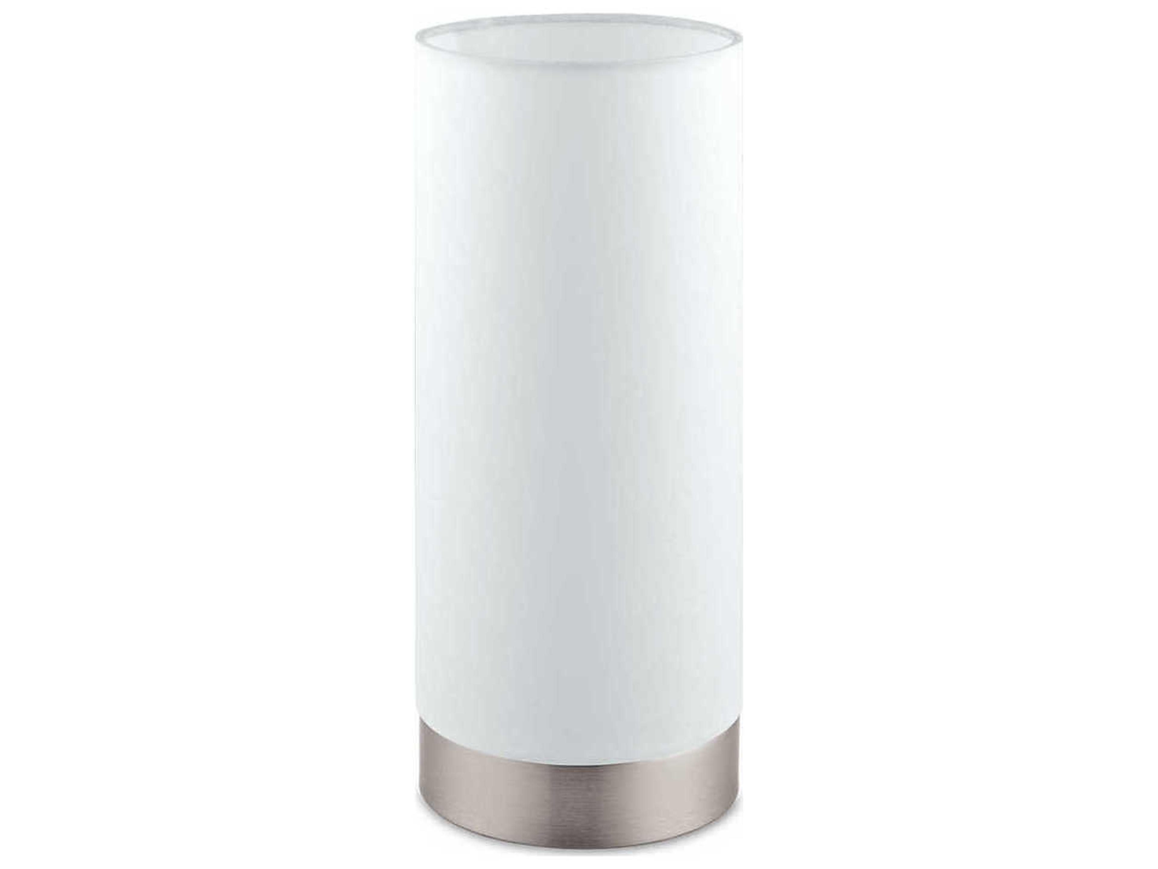 Eglo Pasteri Matte Nickel White Fabric Table Lamp