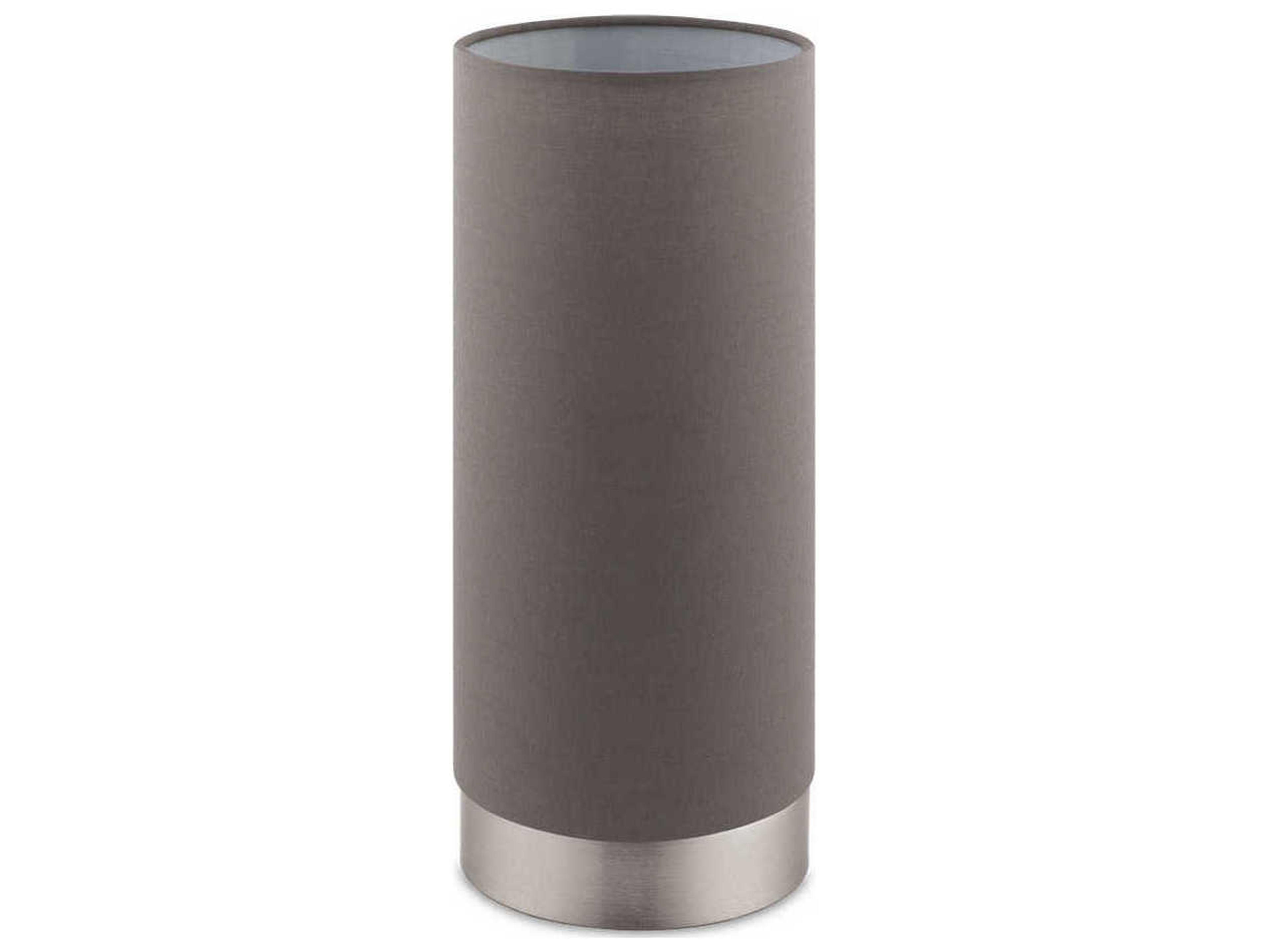 Eglo Pasteri Matte Nickel Taupe Fabric Table Lamp