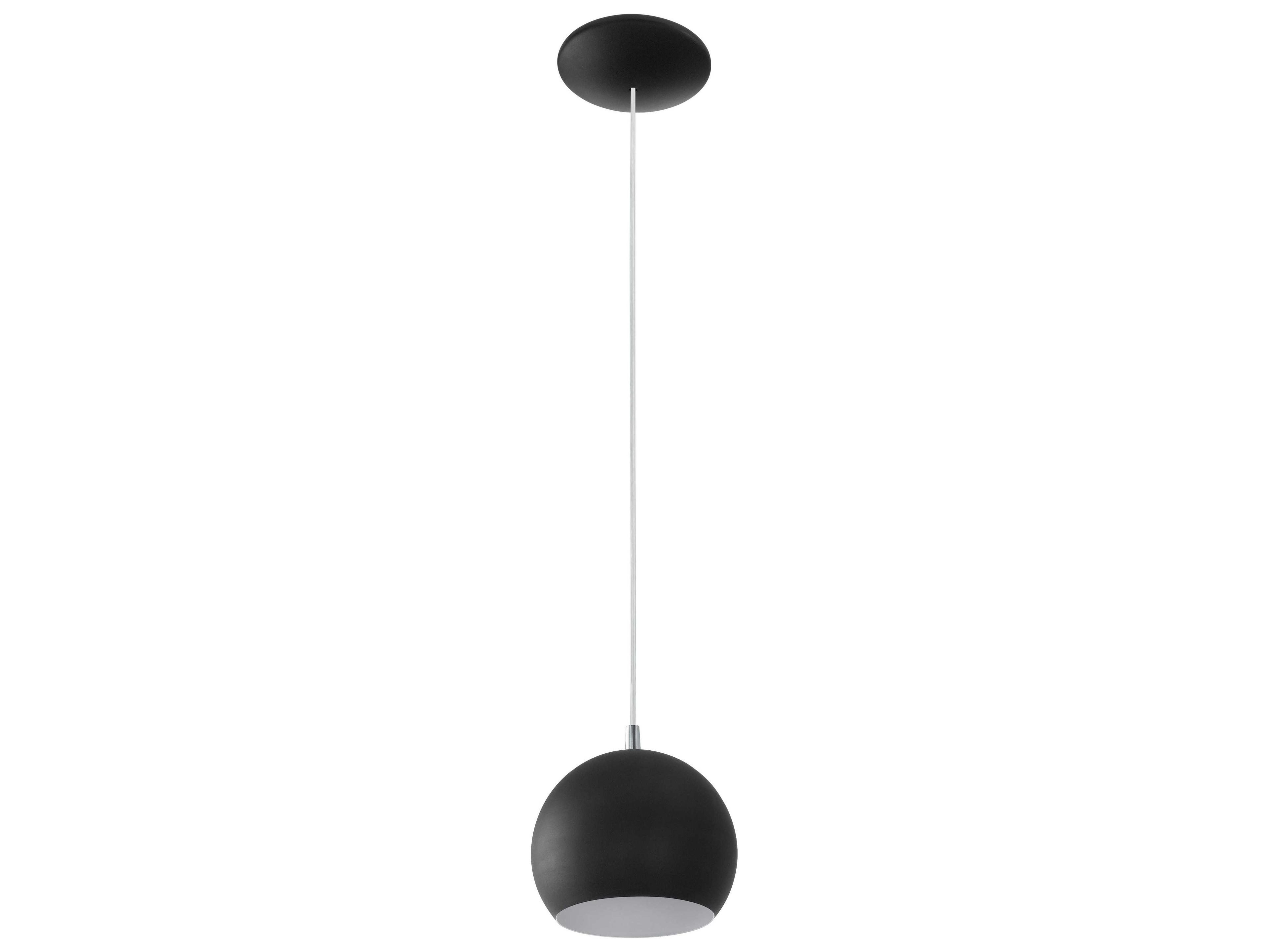 Petto 1-Light Black Globe Mini Pendant
