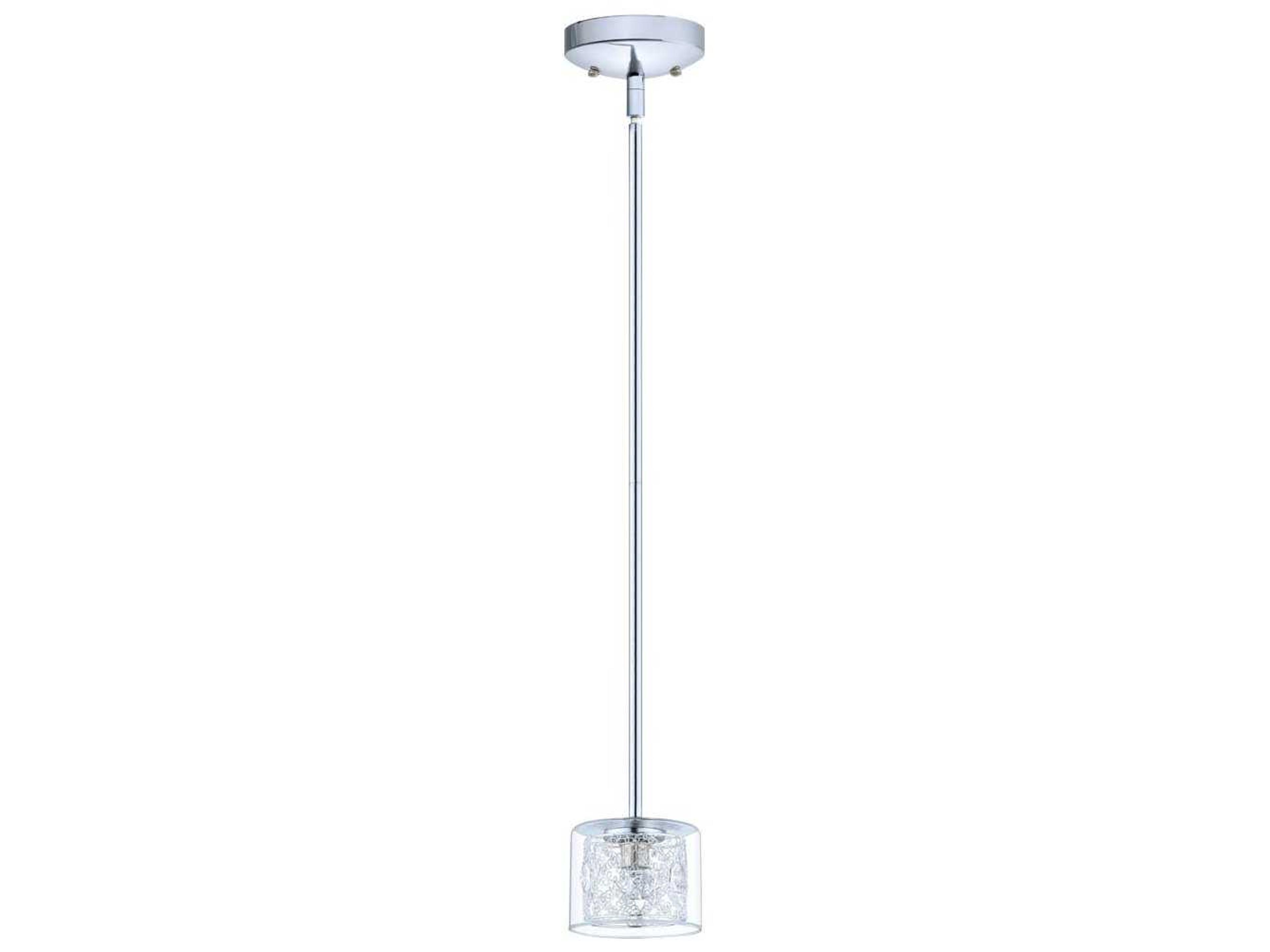 Eglo Pianella 1-Light Chrome Drum Mini Pendant